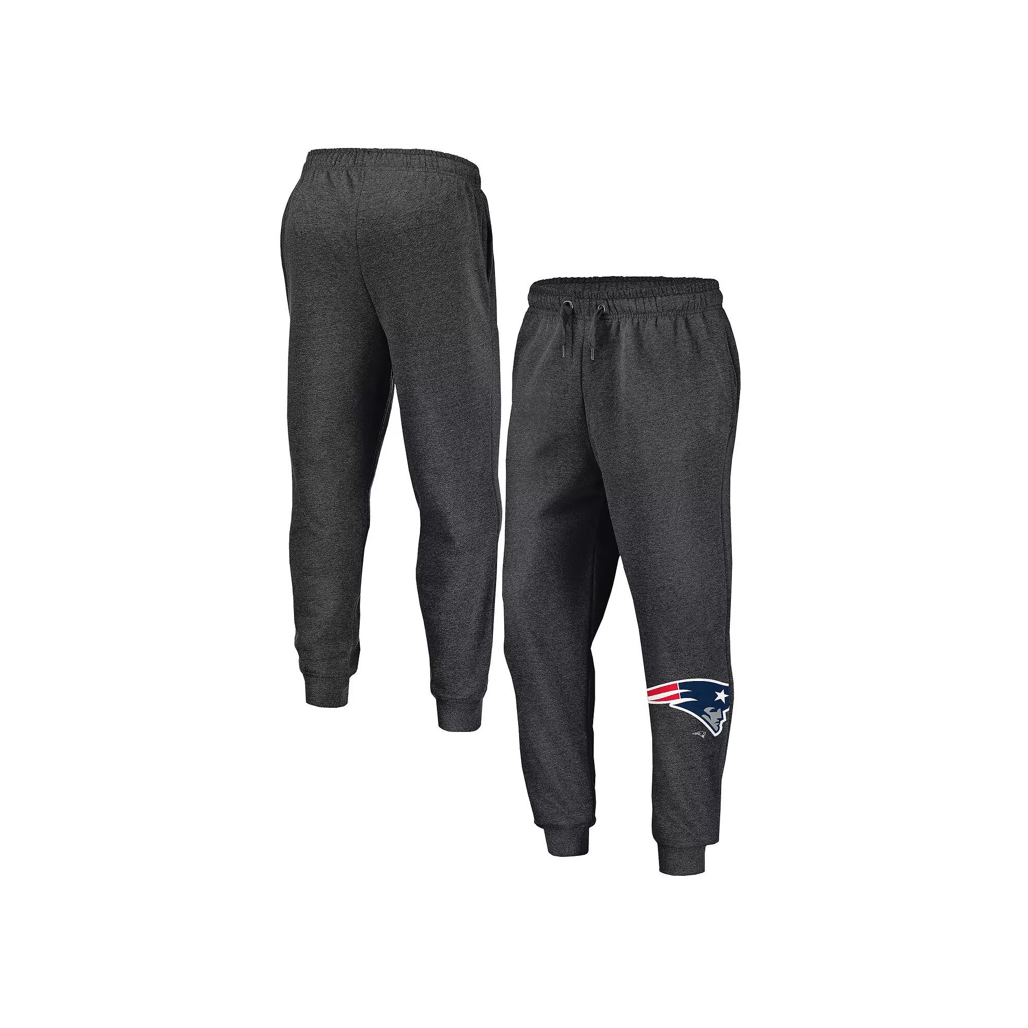 Men's Fanatics  Heather Charcoal New England Patriots Boost Fleece Joggers, Size: 2XL Product Image