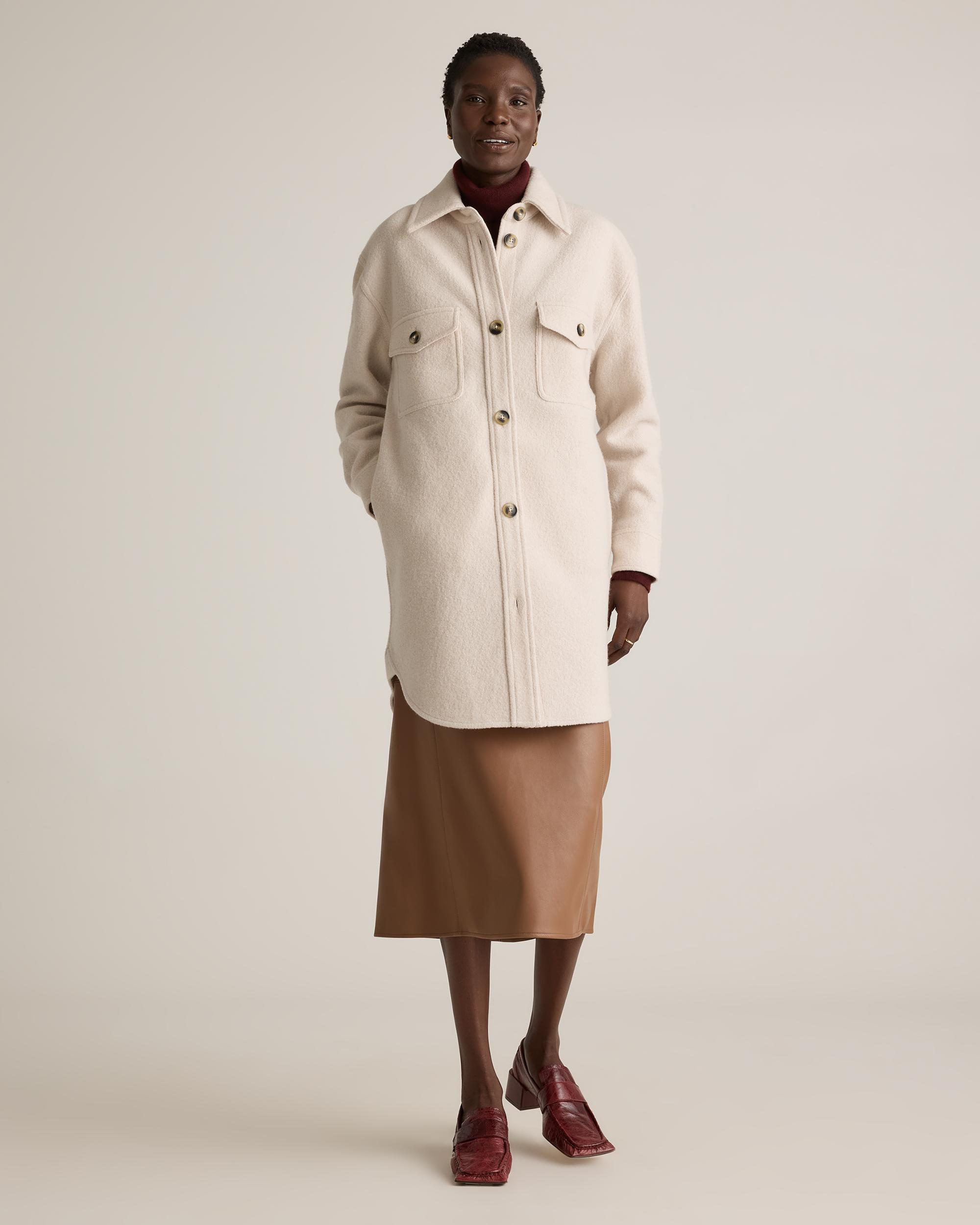 Quince | Women's 100% Merino Wool Long Shirt Jacket Product Image
