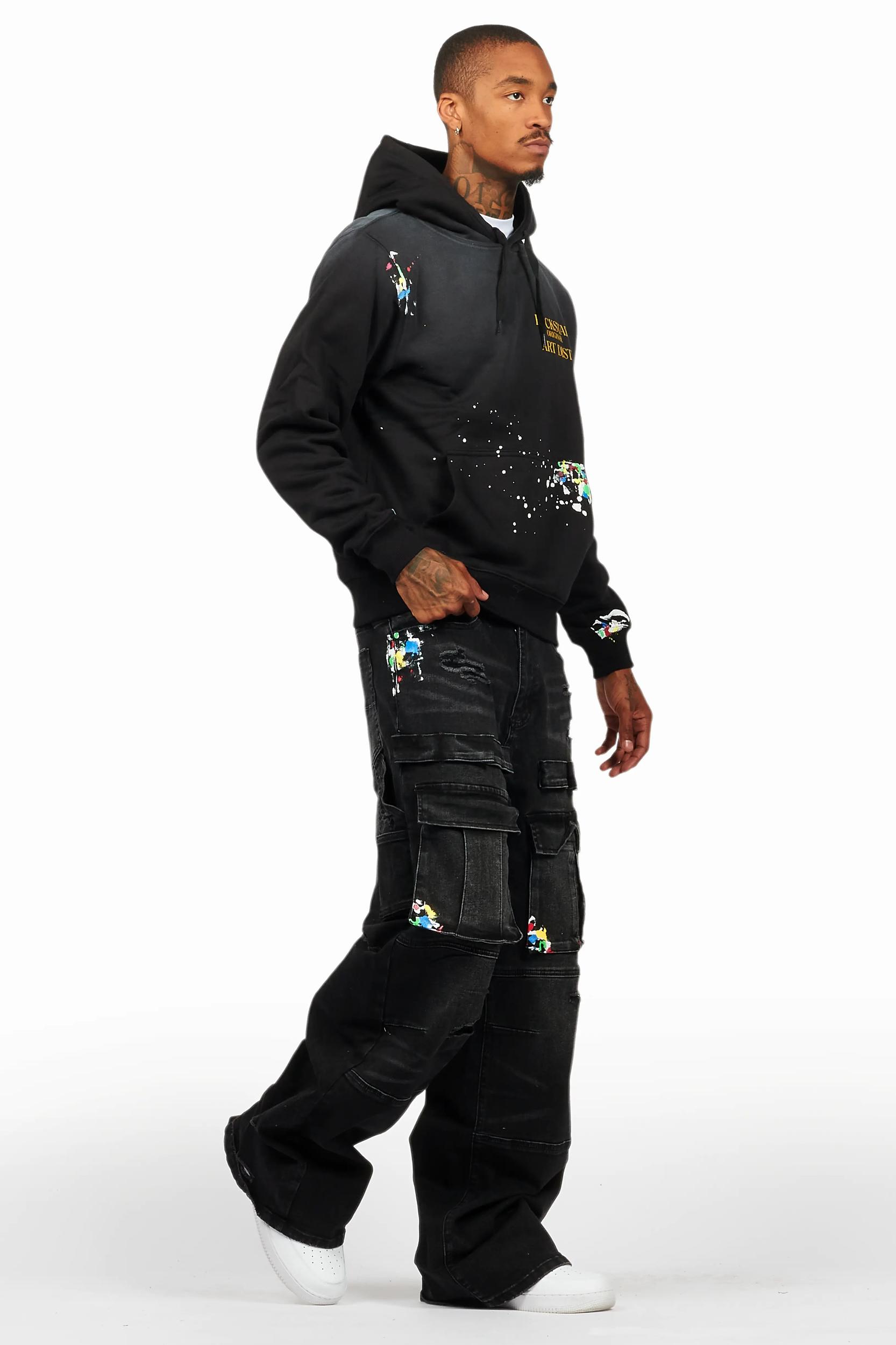 Art Dist Black Hoodie/Baggy Fit Jean Bundle Male Product Image