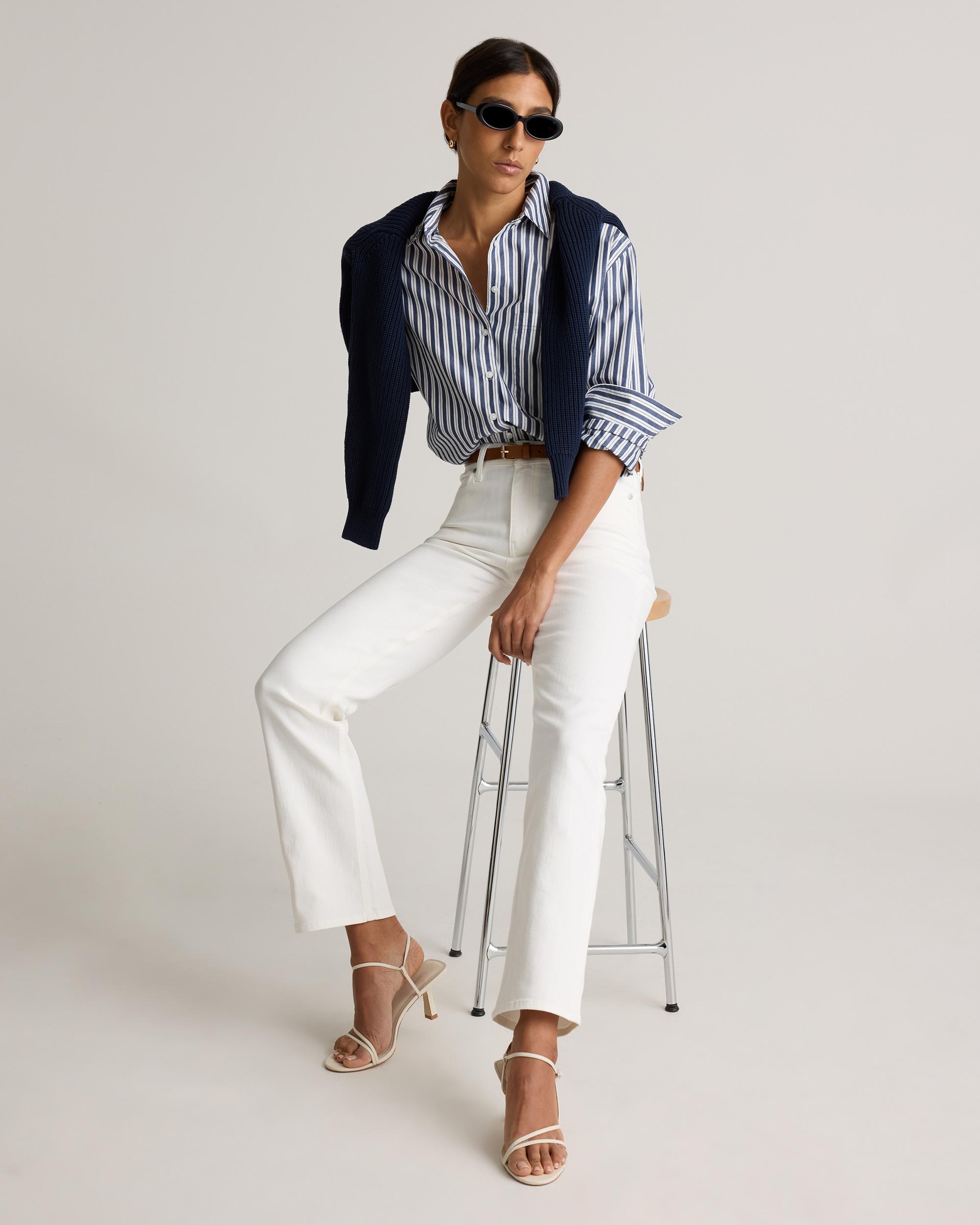 Quince | Women's Bella Stretch Straight Jeans Organic Cotton Product Image