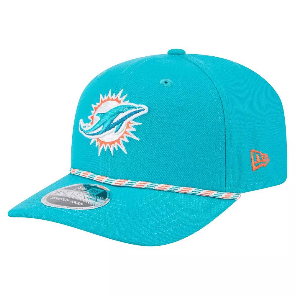 Men's New Era Aqua Miami Dolphins Gameday Multi Rope 9SEVENTY Stretch-Snap Hat, Turquoise A Product Image