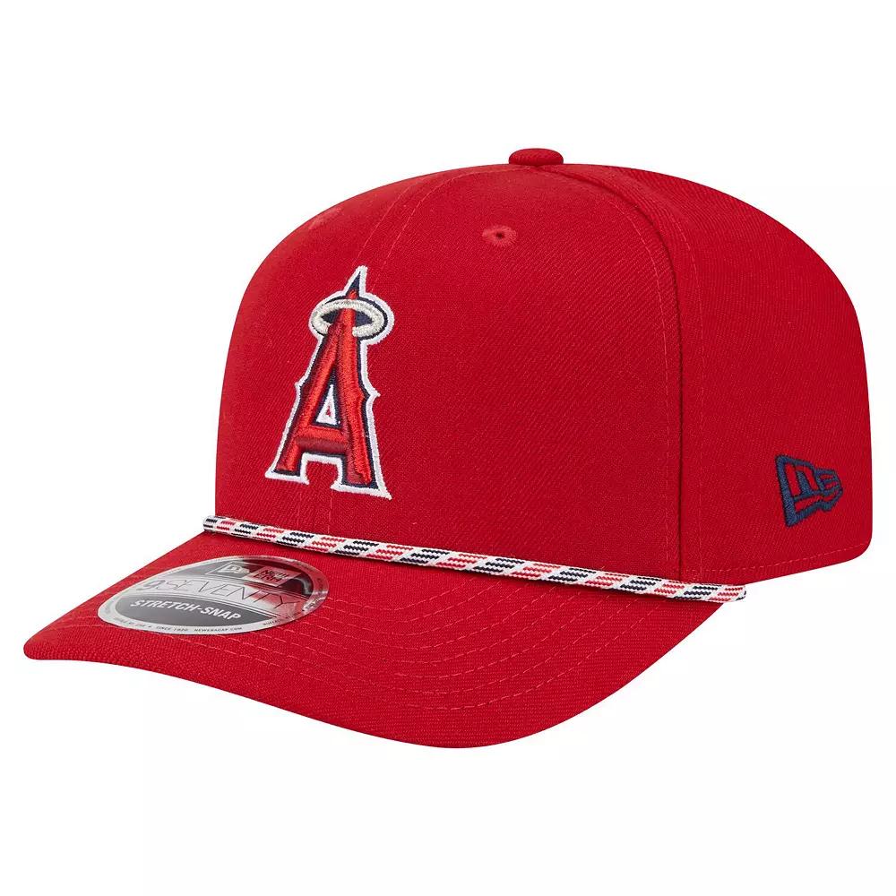 Men's New Era Red Los Angeles Angels Multi-Rope 9SEVENTY Stretch-Snap Hat Product Image