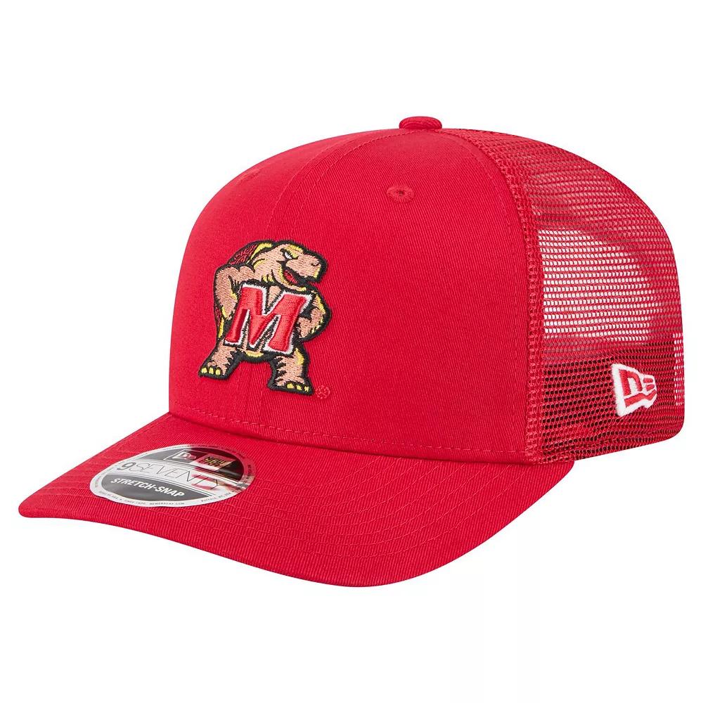 Men's New Era Red Maryland Terrapins Primary 9SEVENTY Trucker Stretch-Snap Hat Product Image