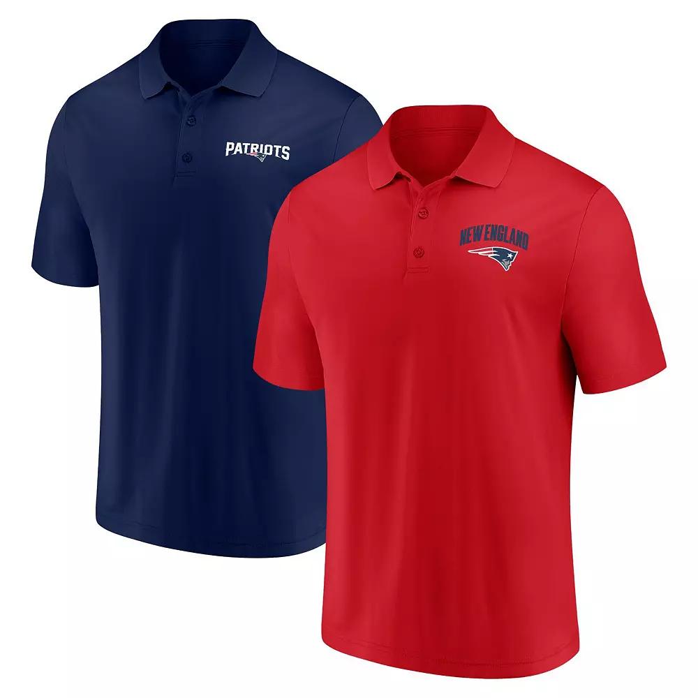 Men's Fanatics New England Patriots Lockup Two-Pack Polo Set, Size: 2XL, Blue Product Image