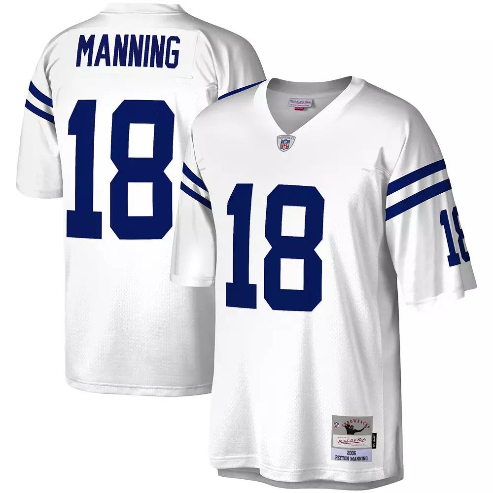 Men's Mitchell & Ness Peyton Manning White Indianapolis Colts Legacy Replica Jersey,  Product Image