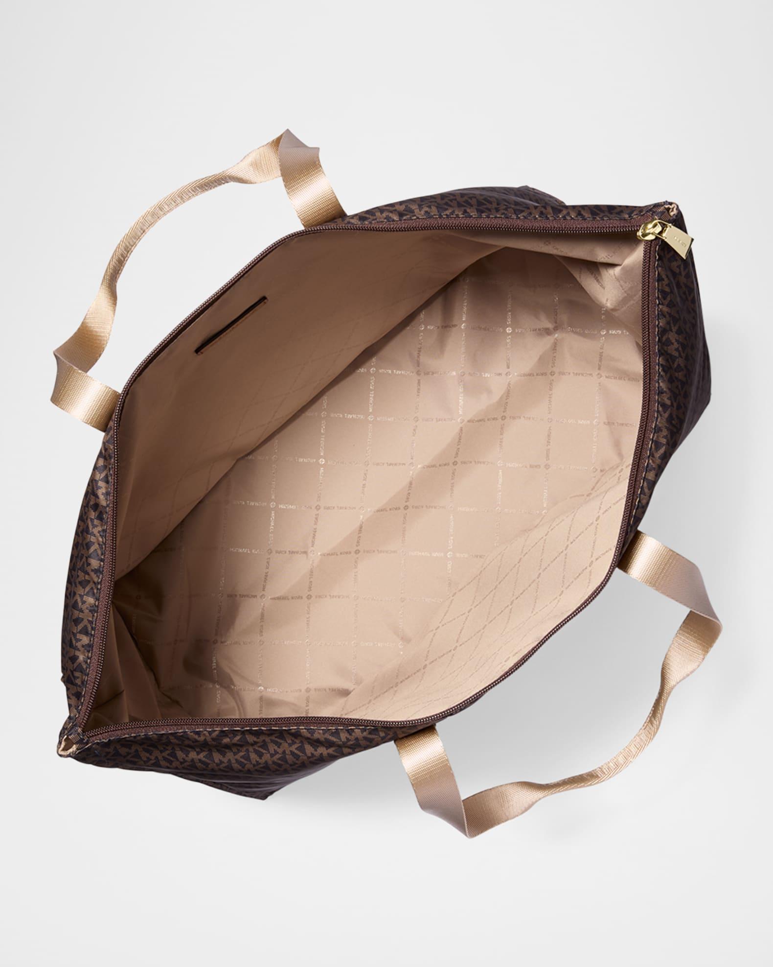 Jet Set Travel Large Signature Logo Print Woven Tote Bag Product Image