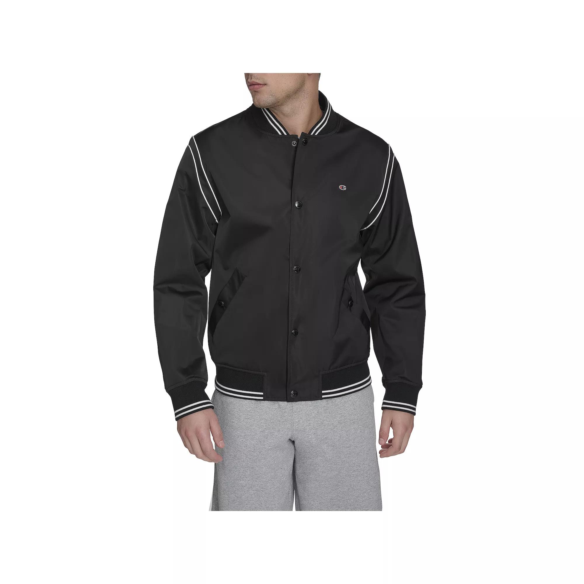 Men's Champion® Lightweight Varsity Jacket, Size: XL, Black Product Image