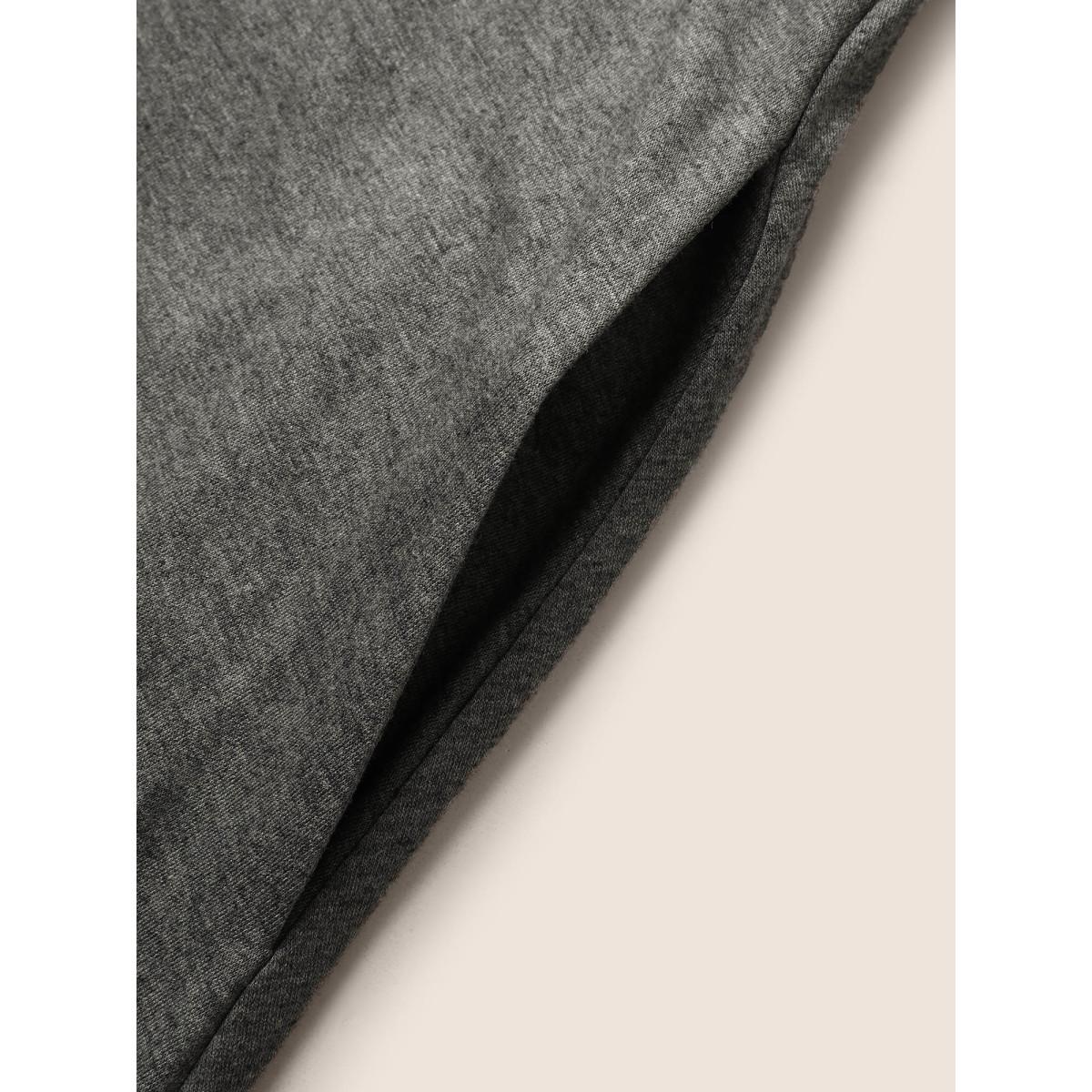 Plus Size Supersoft Essentials Plain Adjustable Straps Dress DarkGray Women Casual Non Sleeveless Curvy BloomChic 10/M Product Image