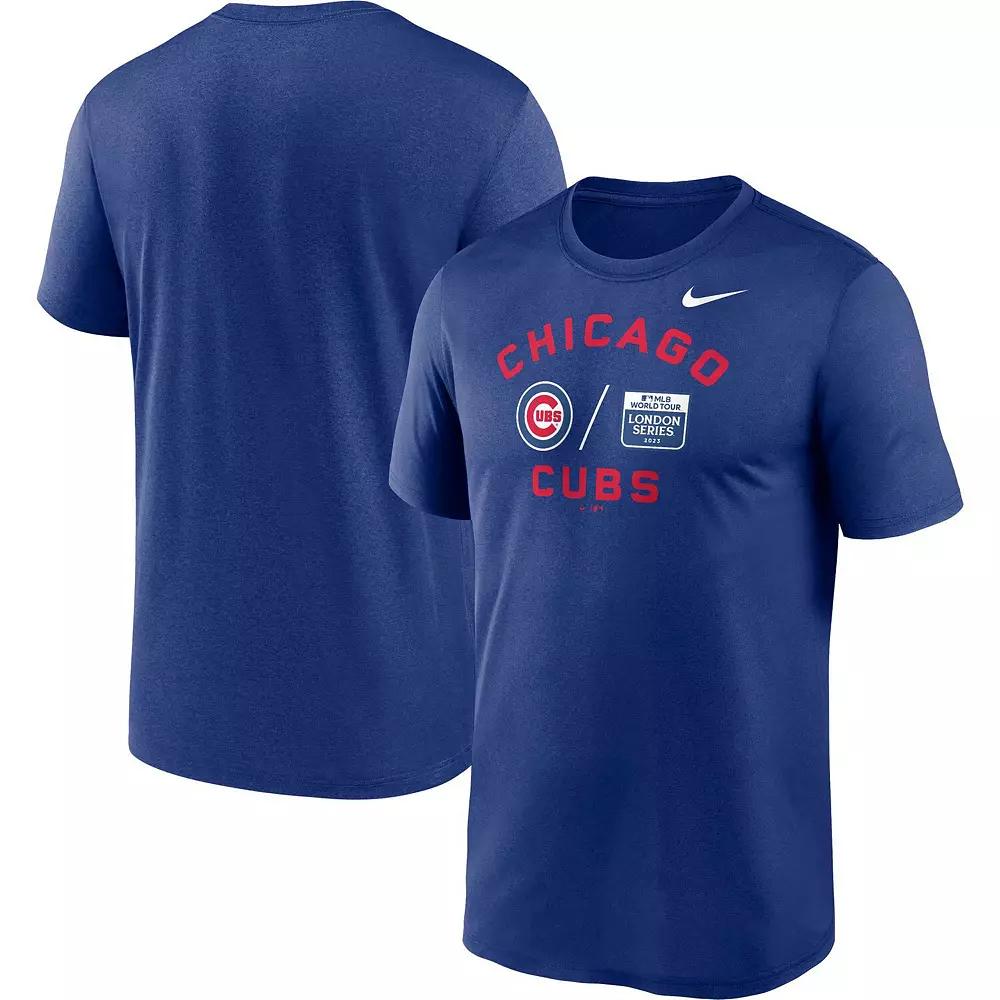 Men's Nike Royal Chicago Cubs 2023 MLB World Tour: London Series Legend Performance T-Shirt, Size: Medium, Blue Product Image