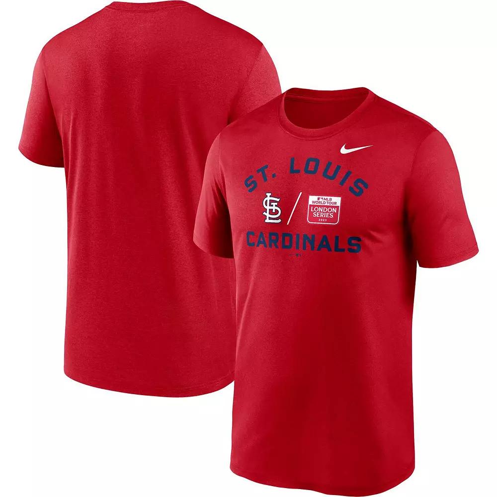 Men's Nike Red St. Louis Cardinals 2023 MLB World Tour: London Series Legend Performance T-Shirt,  Product Image