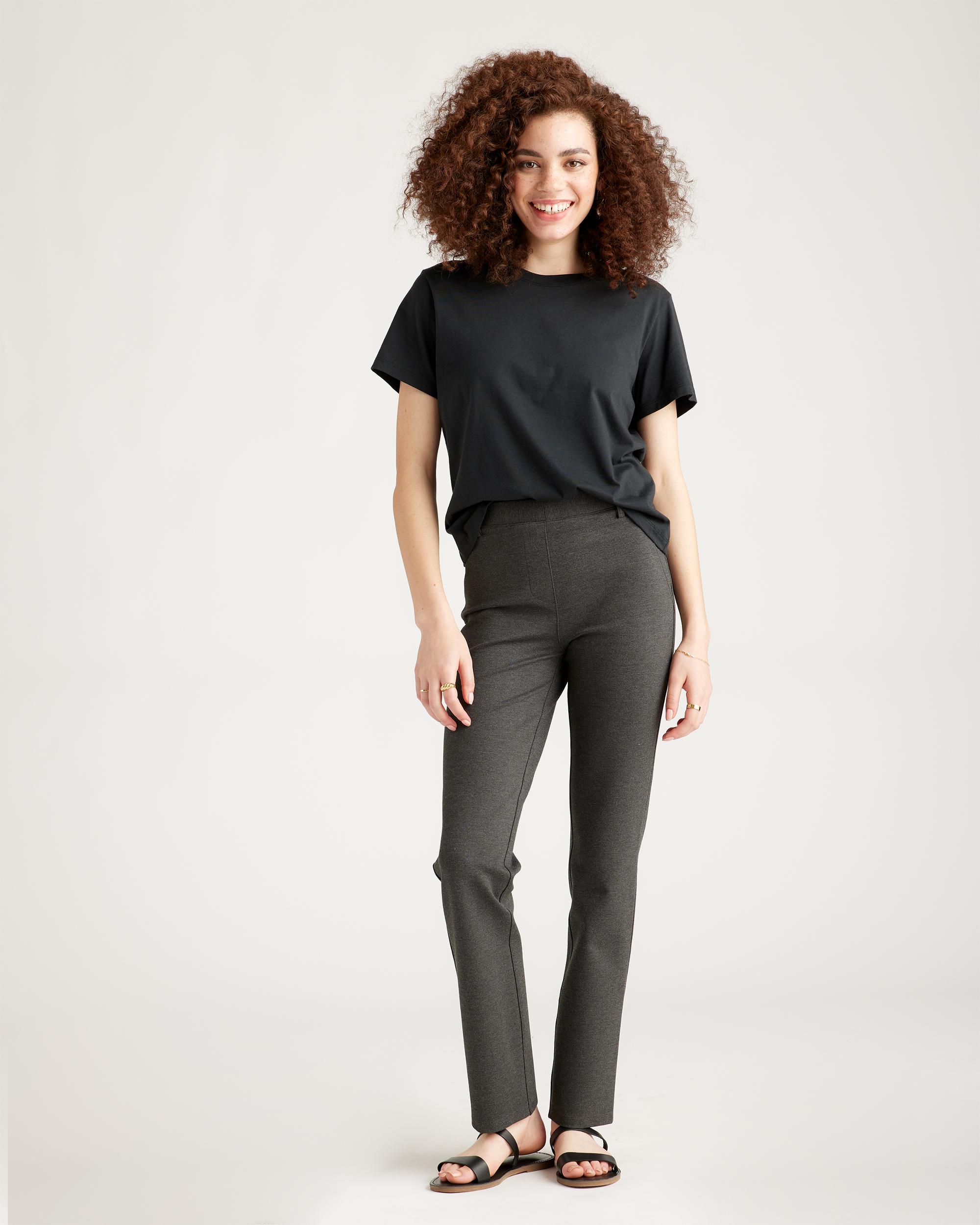Quince | Women's Ultra-Stretch Ponte Straight Leg Pants Tall Rayon Product Image
