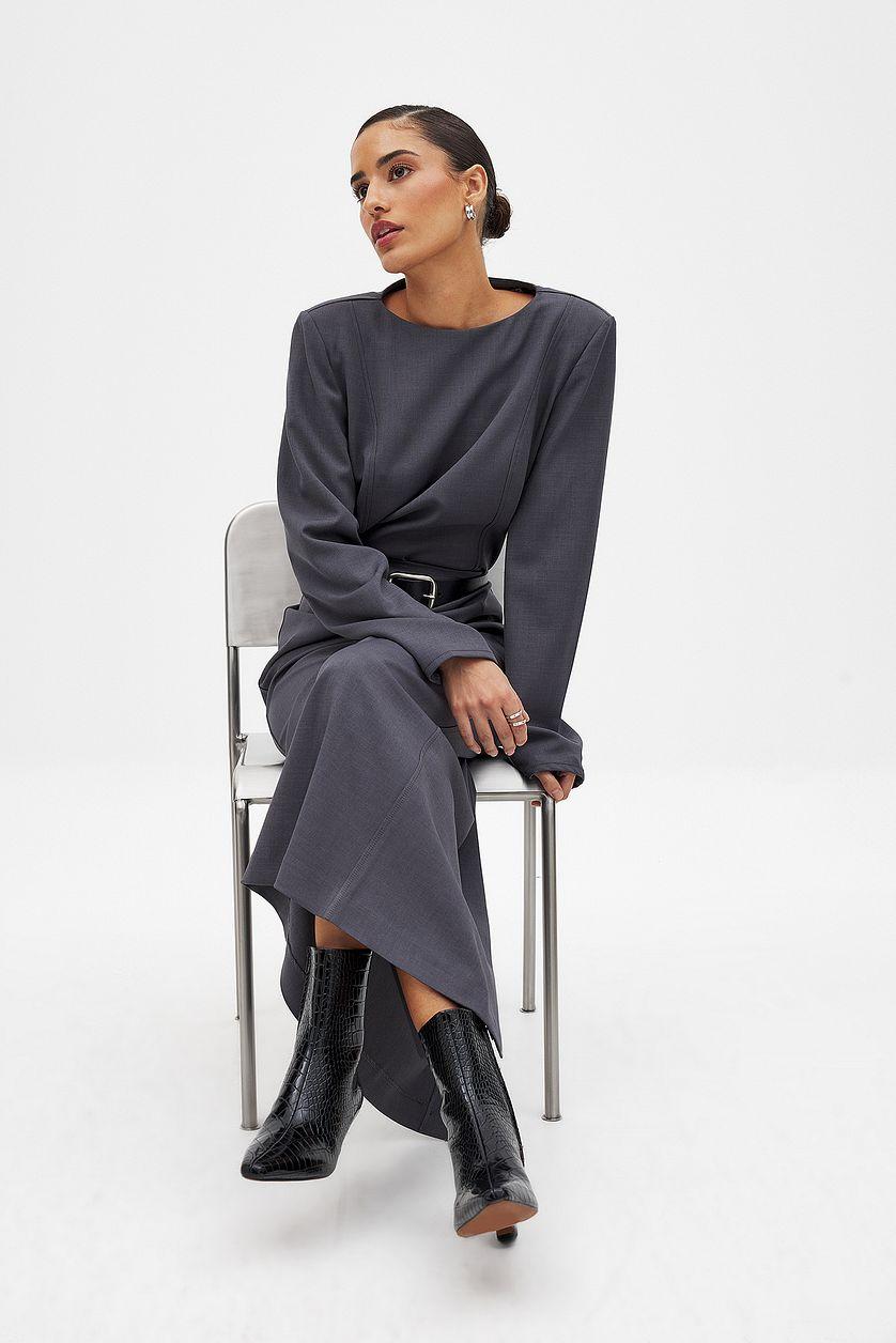 Curved Heel Croc Ankle Boots Product Image