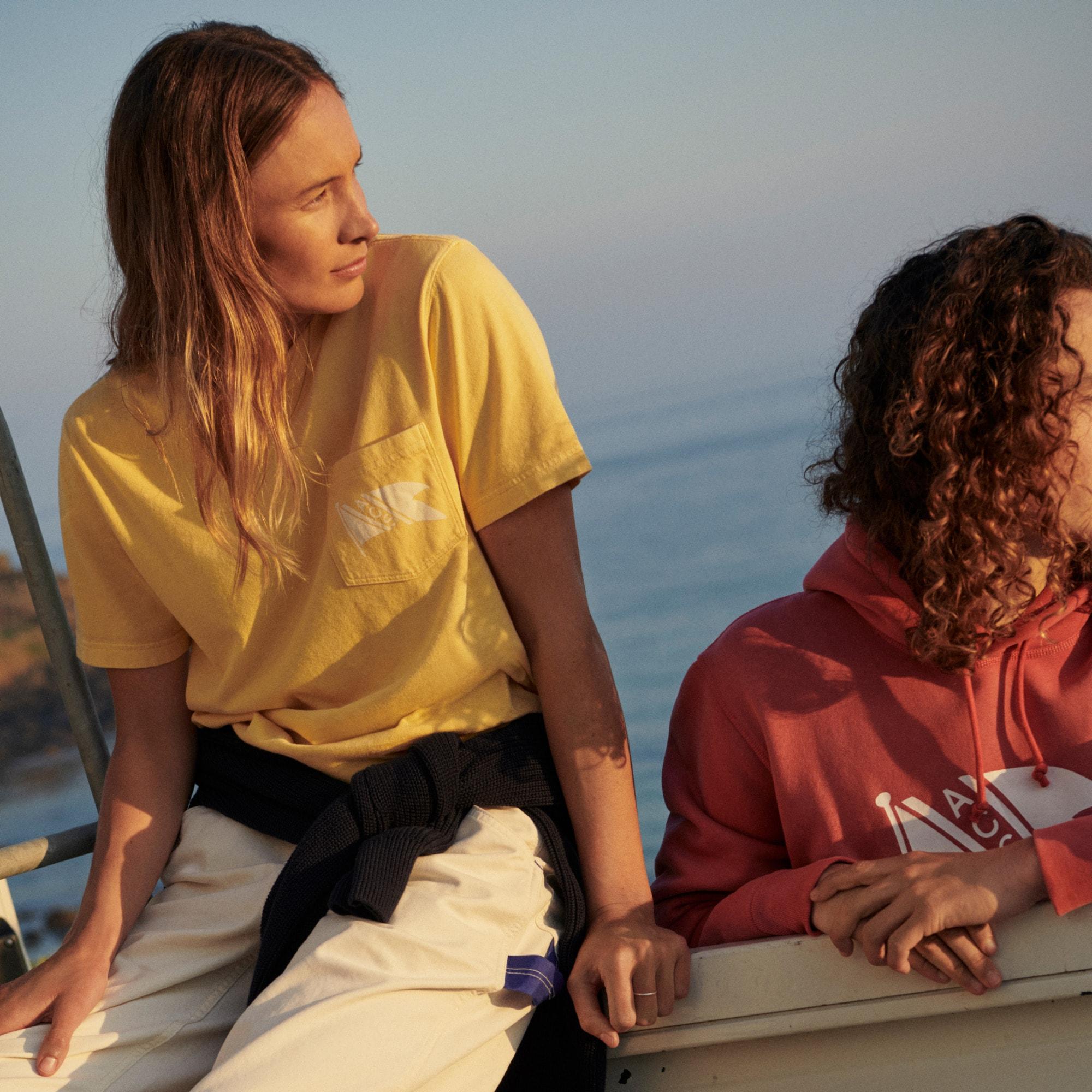 Atlantic Coastal Supplies X J.Crew vintage-wash cotton graphic T-shirt Product Image