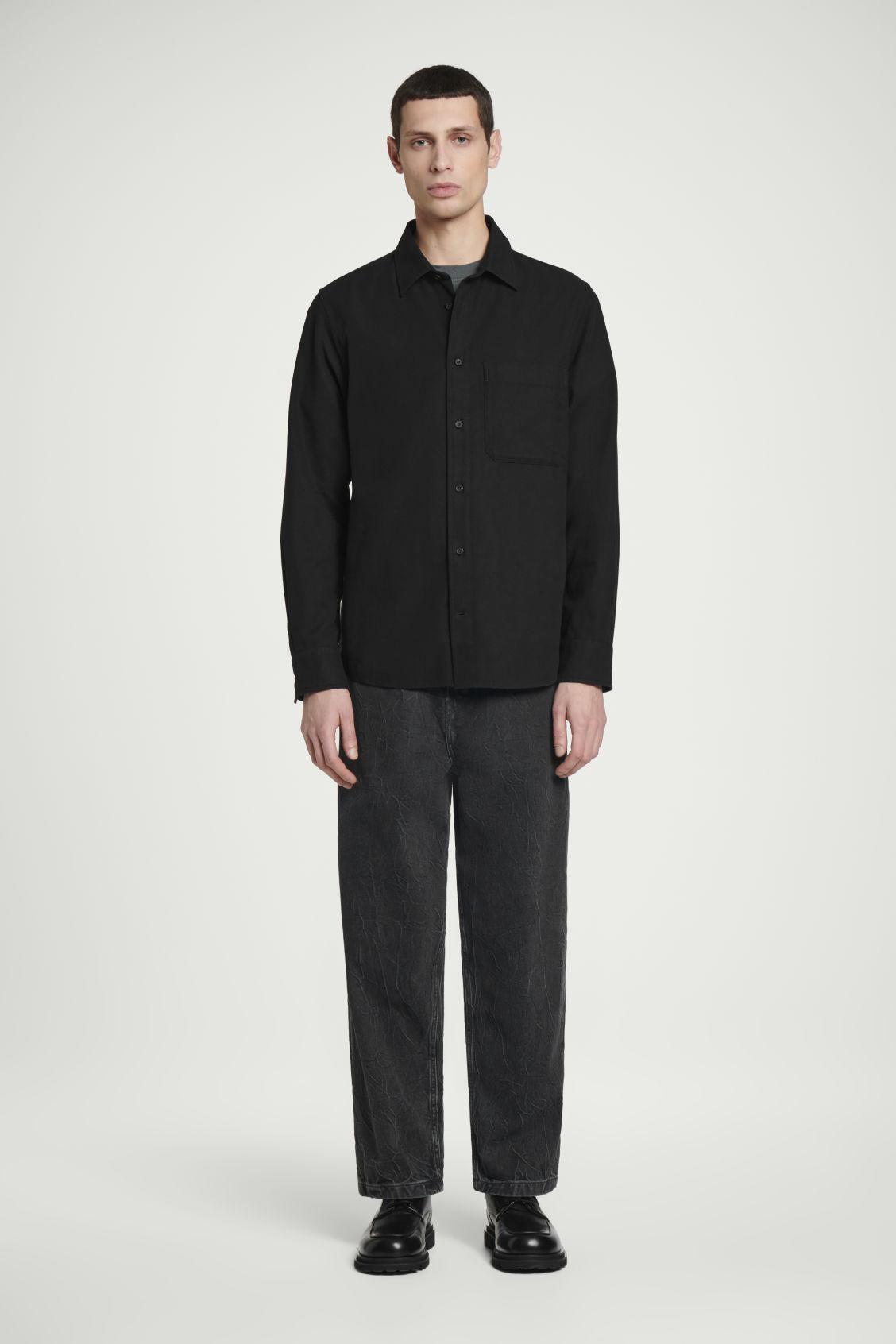 Mens SECONDSKIN Leather Full-Zip Overshirt Product Image