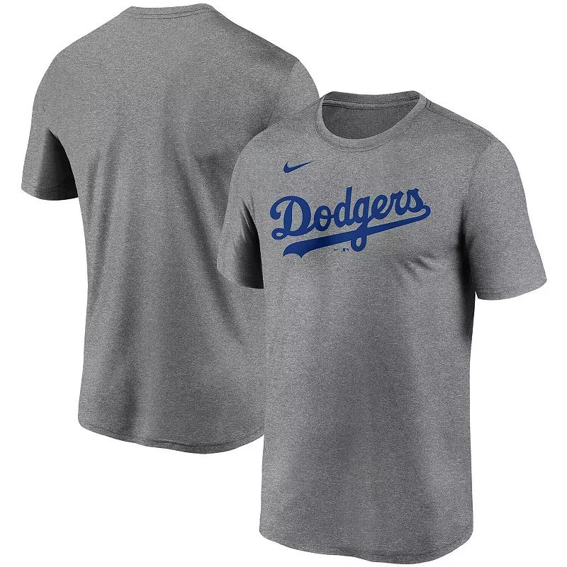 Men's Nike Gray Los Angeles Dodgers Wordmark Legend T-Shirt, Size: XL, Grey Product Image