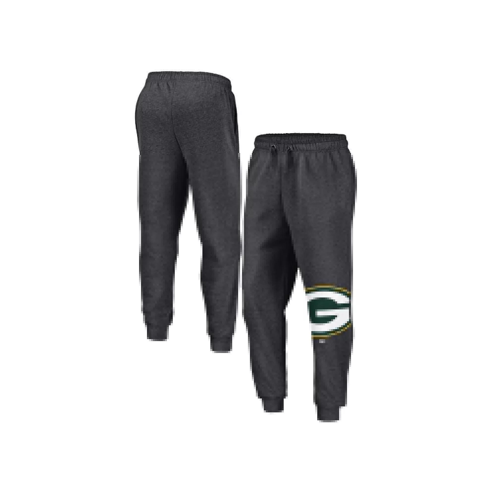 Men's Fanatics  Heather Charcoal Green Bay Packers Boost Fleece Joggers, Size: XL Product Image