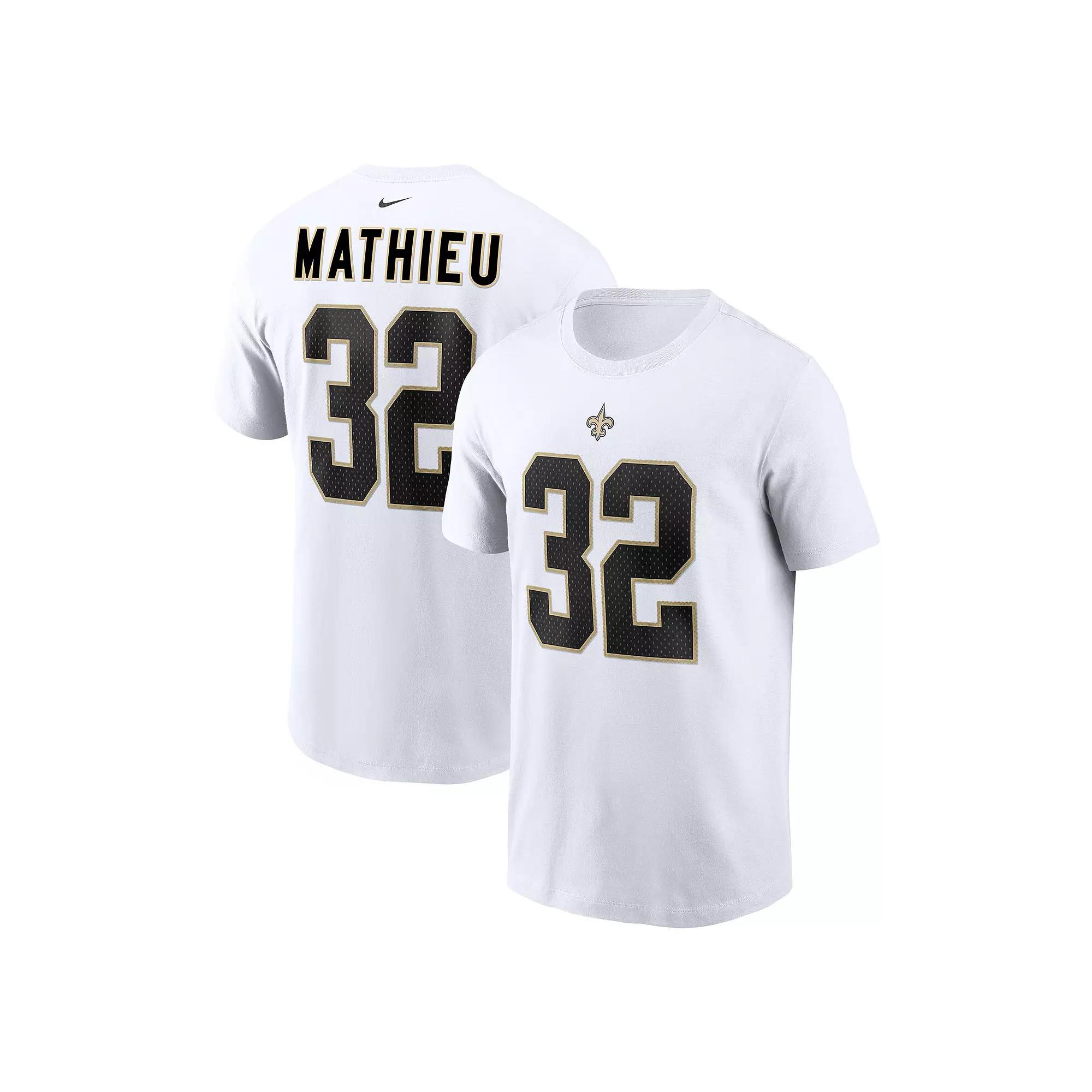 Men's Nike Tyrann Mathieu White New Orleans Saints Player Name & Number T-Shirt,  Product Image