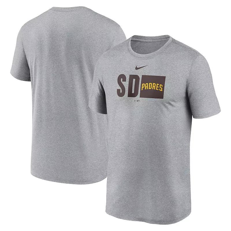 Men's Nike Heather Gray San Diego Padres Tricode Legend Performance T-Shirt,  Product Image