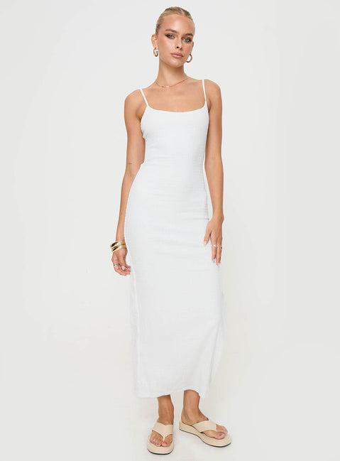 Elestria Maxi Dress White Product Image
