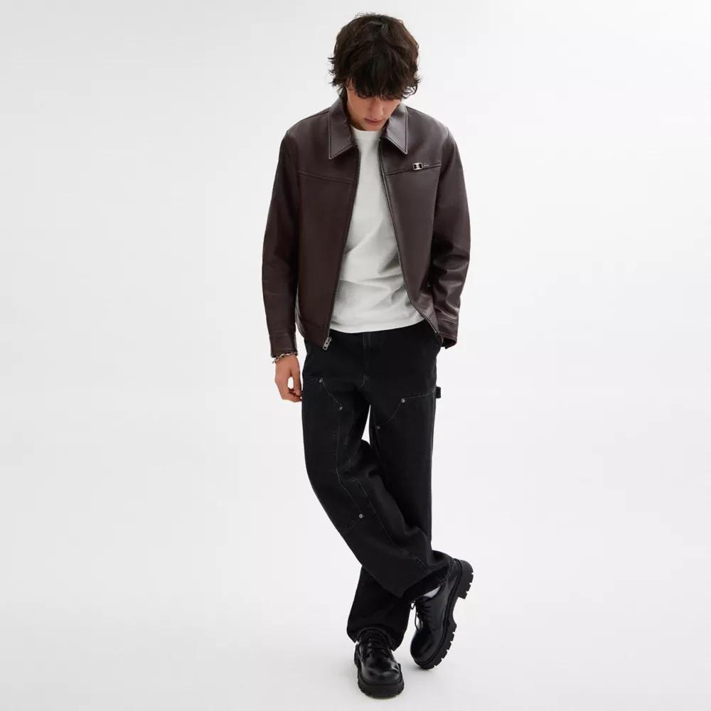 Heritage C Lightweight Leather Jacket Product Image