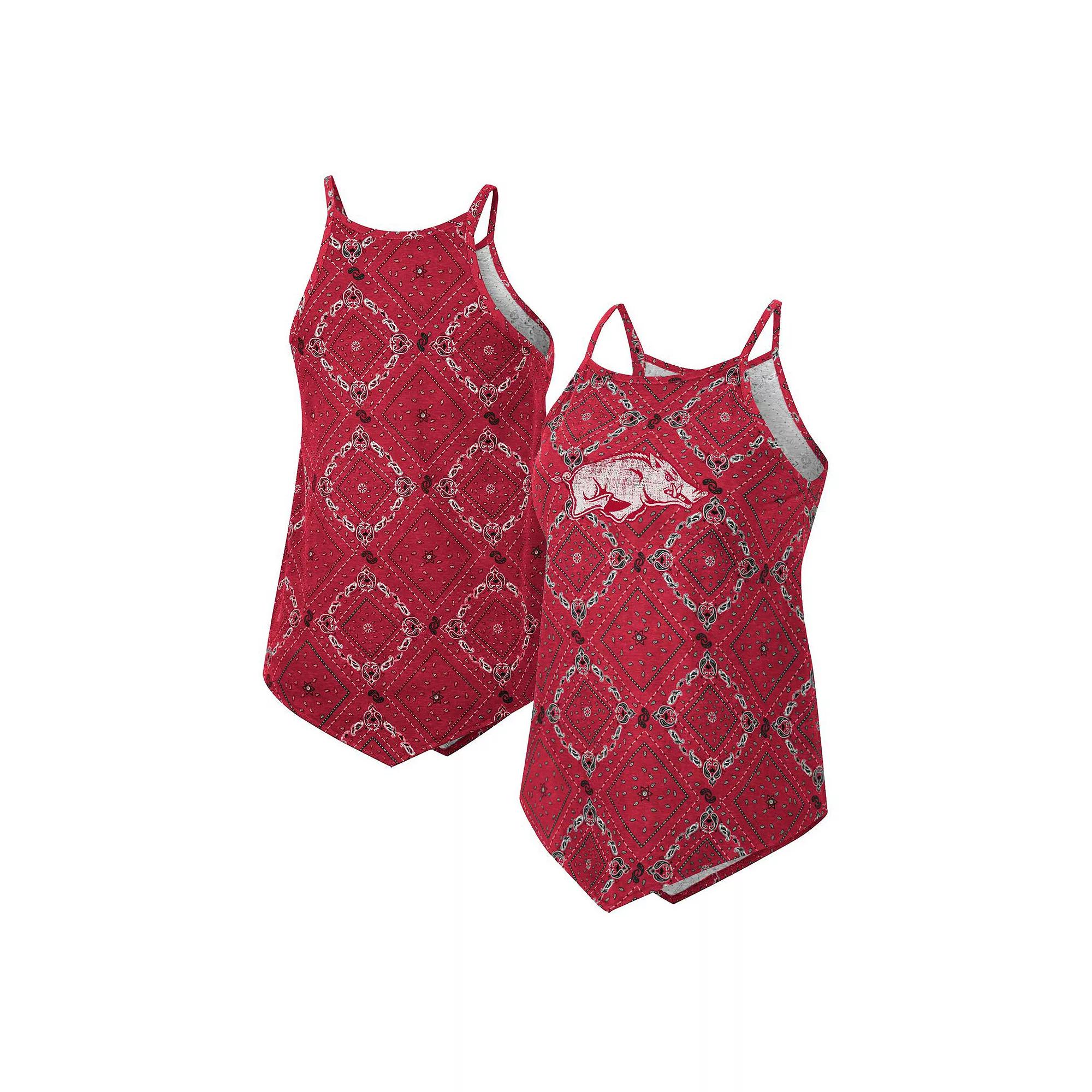 Women's Colosseum x Wrangler Cardinal Arkansas Razorbacks Bandana Tank Top, Size: Large, Red Product Image