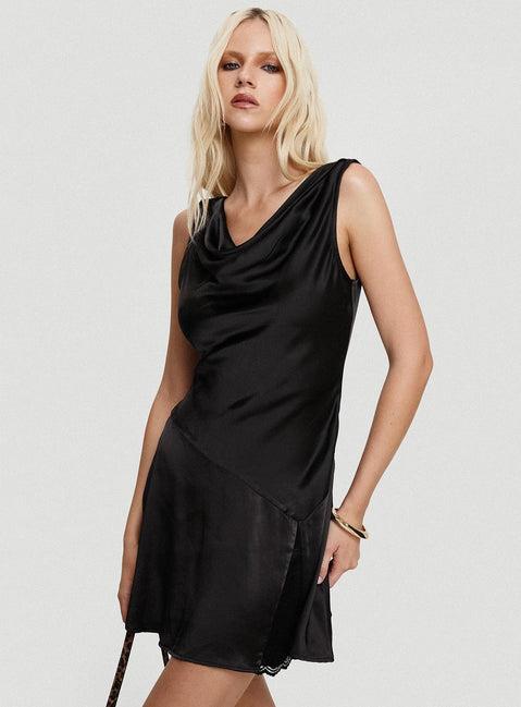 Old Money Mini Dress Black Product Image