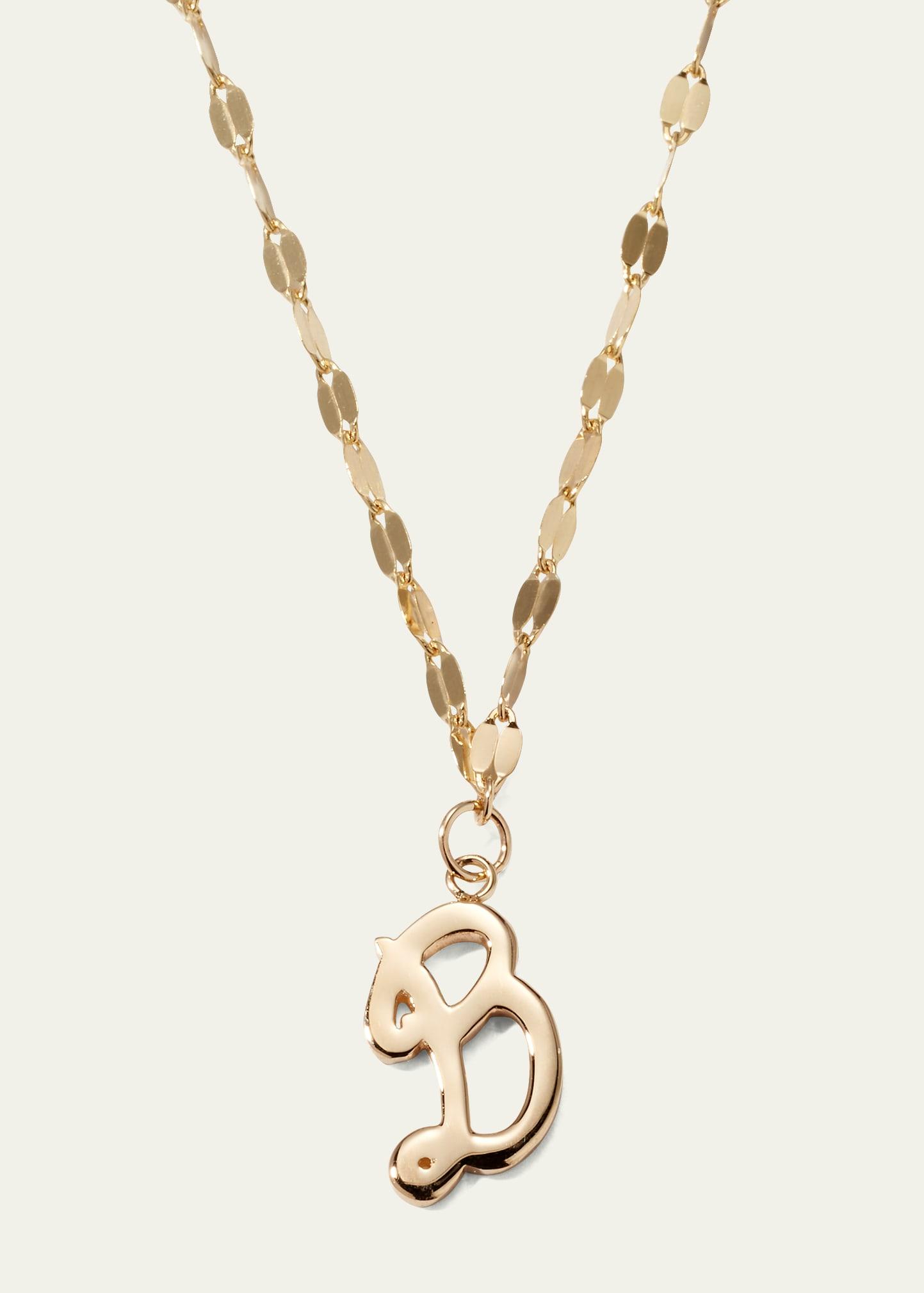 Micro Cursive Initial Necklace Product Image
