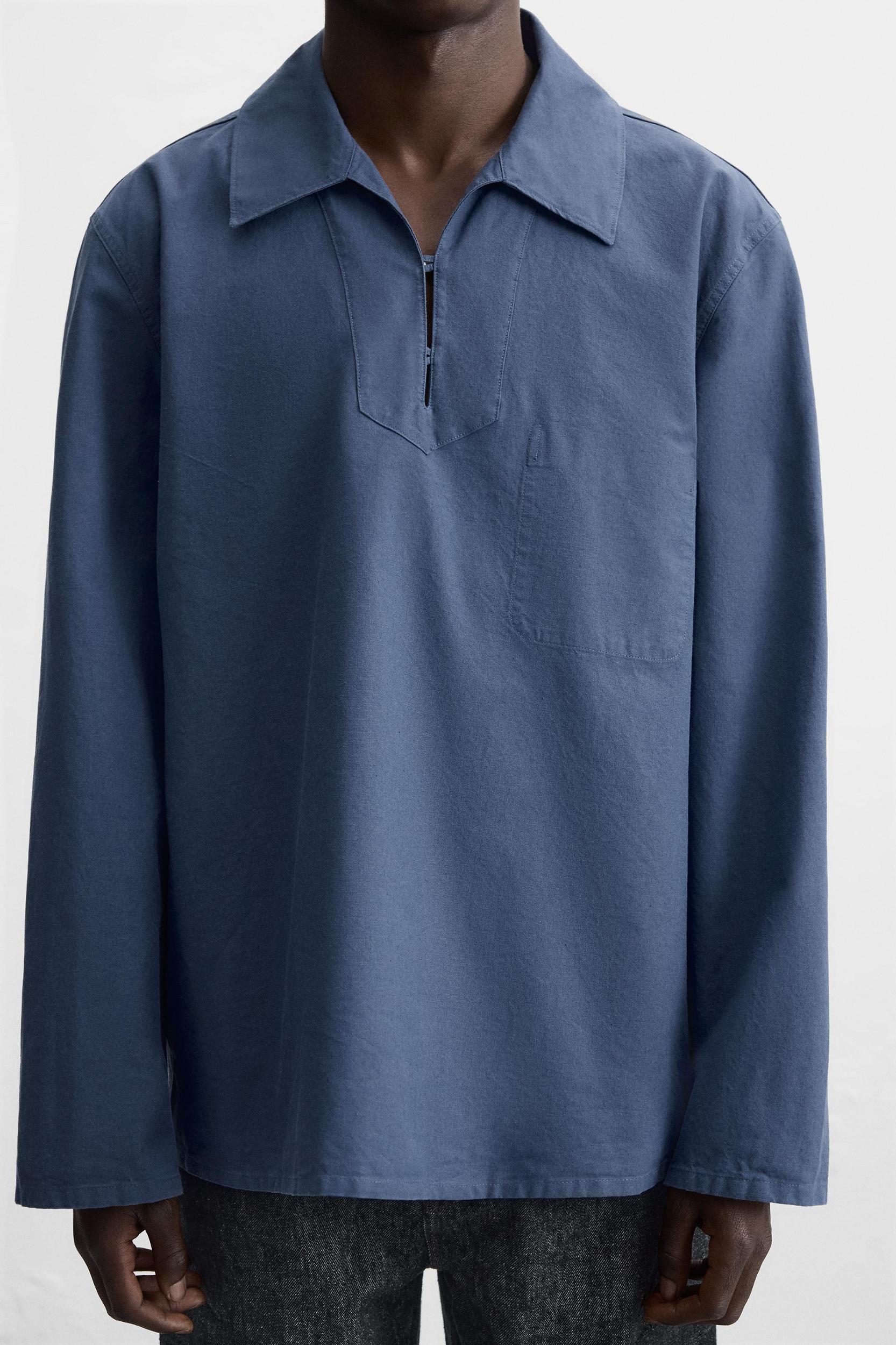 WASHED SMOCK OVERSHIRT Product Image