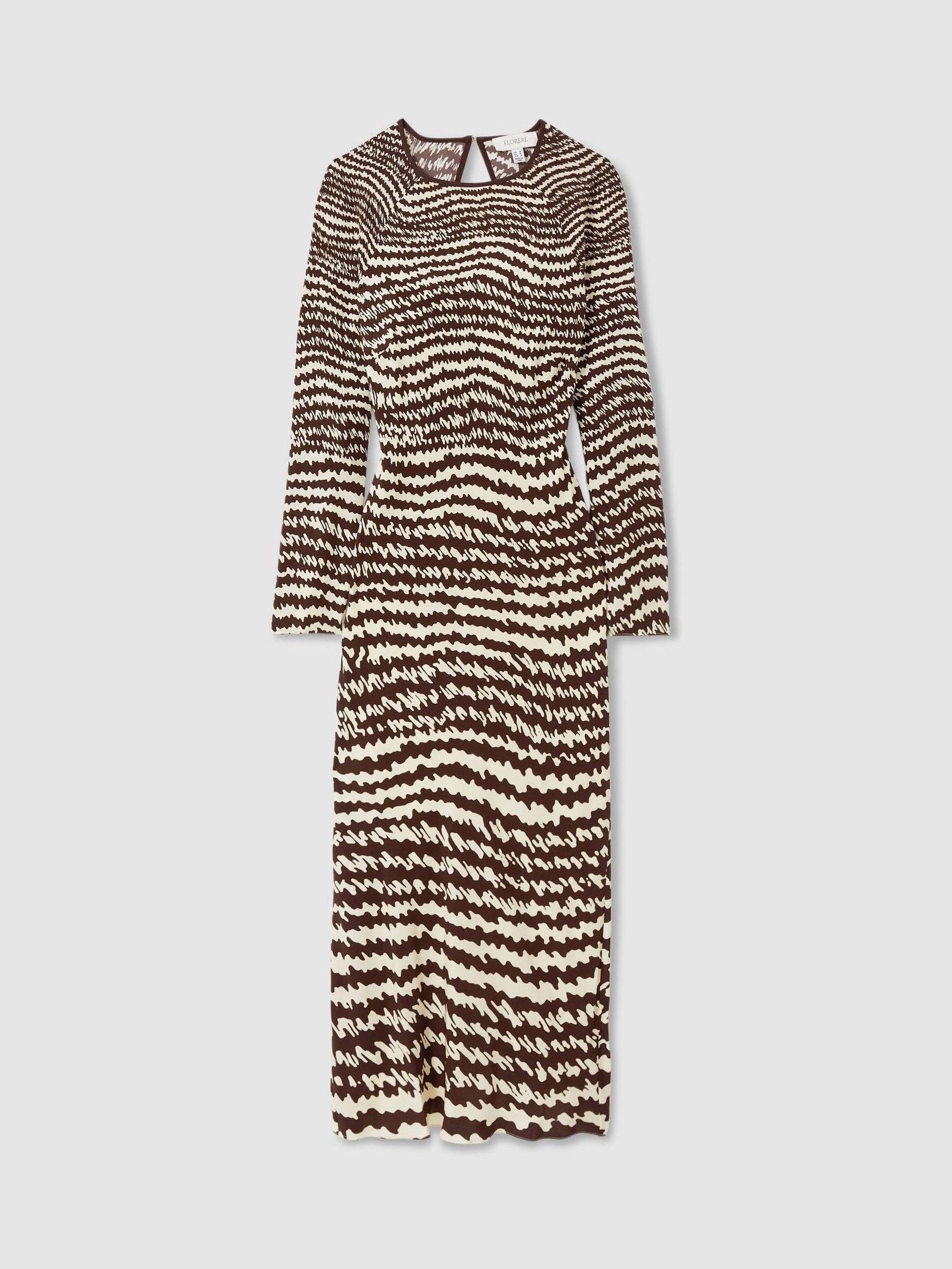 Florere Column Midi Dress in Chocolate Product Image