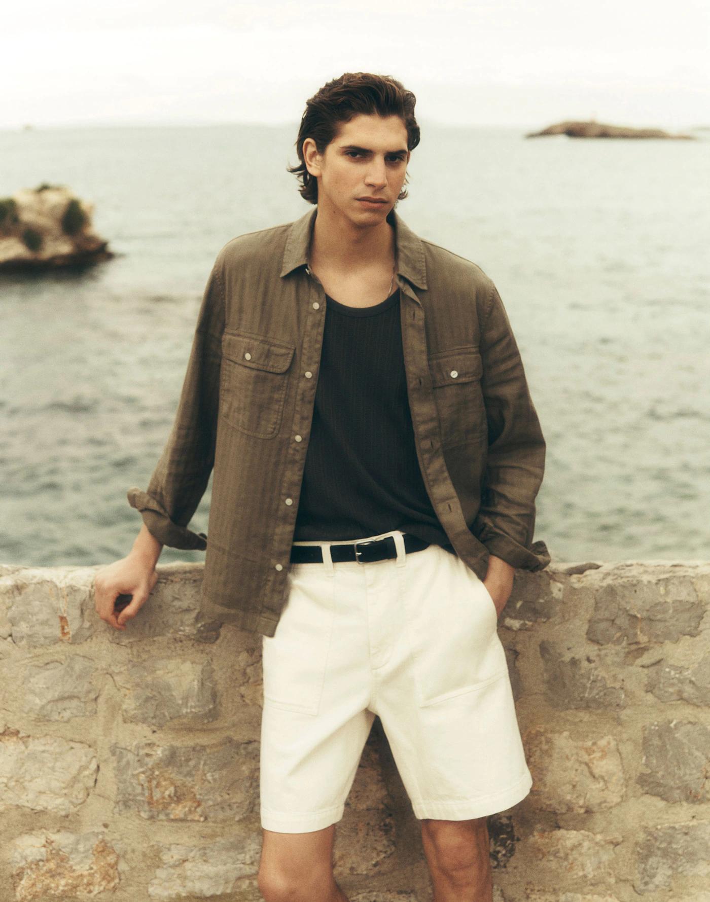 Patch Pocket Shorts in Summer Denim Product Image