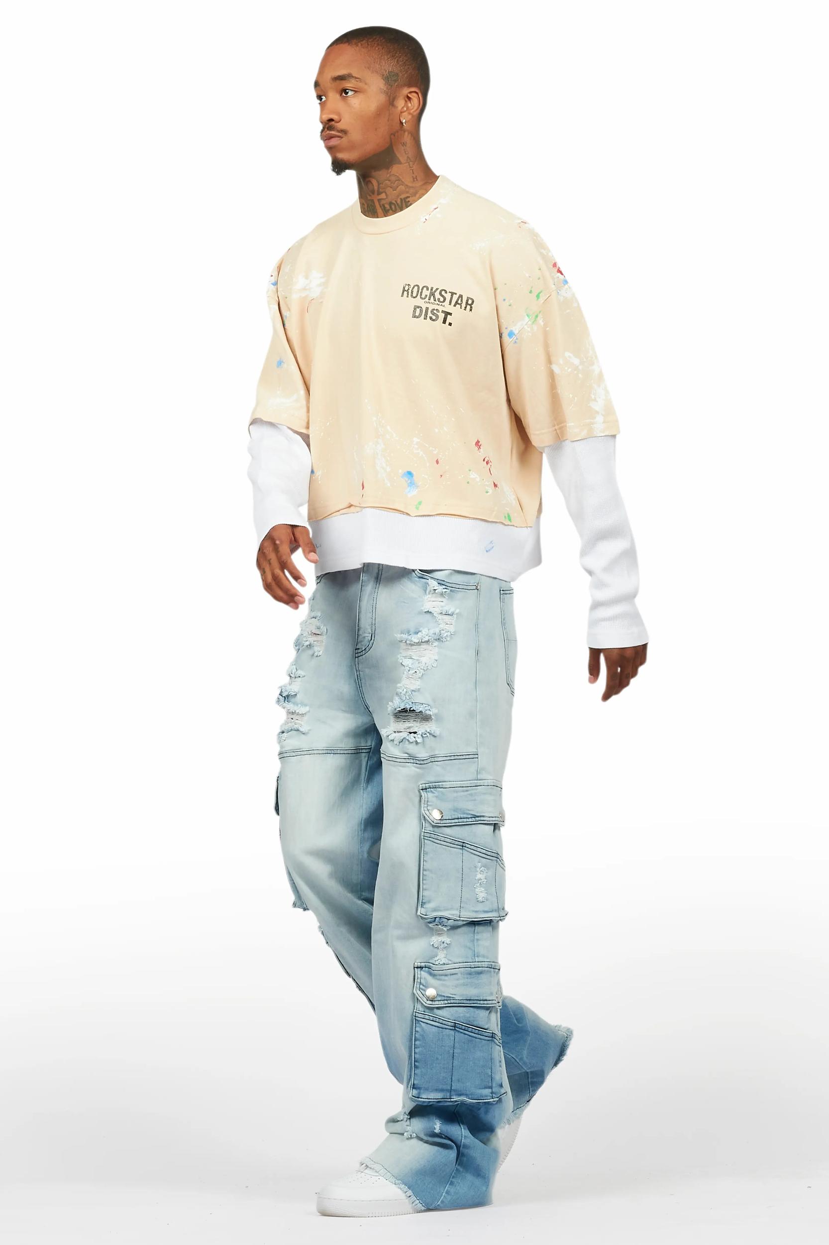 Keylor Light Blue Baggy Fit Jean Male Product Image