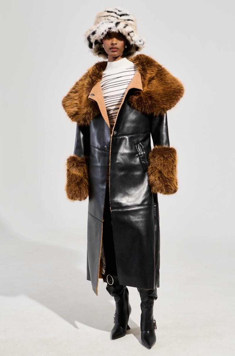 SIREN FUR TRIM TRENCH COAT Product Image
