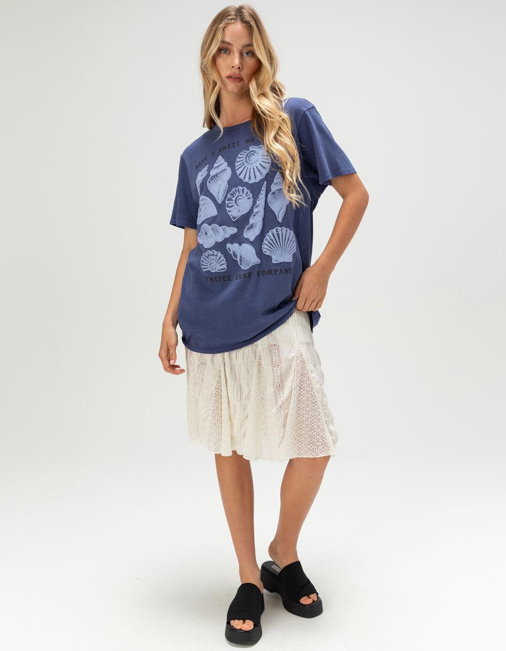 O'NEILL Shell Womens Boyfriend Tee - BLUE Product Image