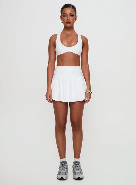 Dynamic Pleat Active Skort White Product Image
