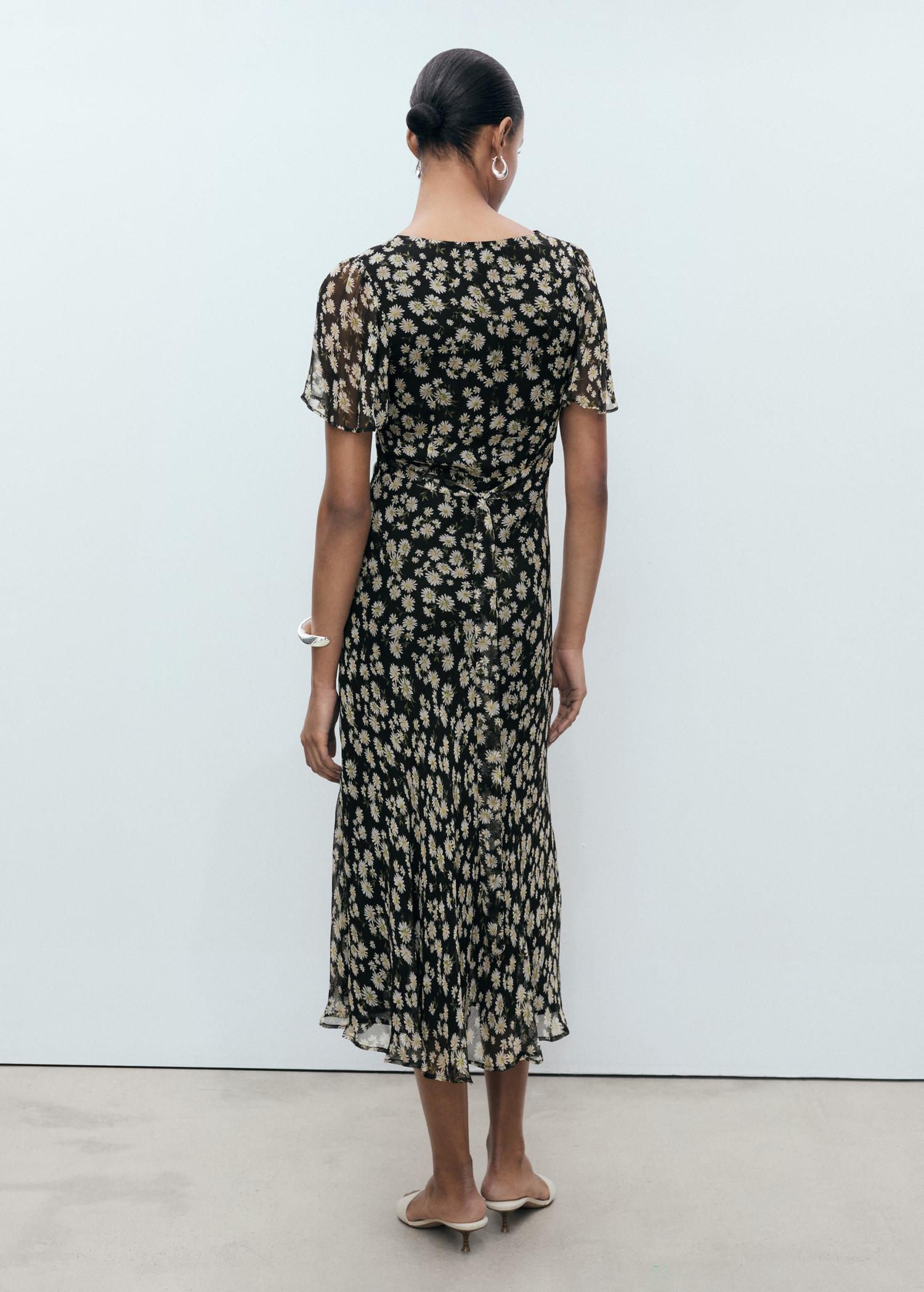 Floral-print straight-fit midi-dress - Women | MANGO USA Product Image