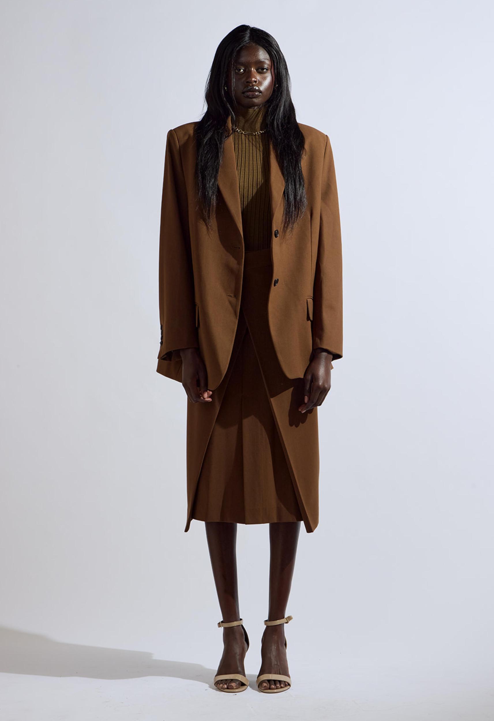 Brown Oversized Blazer Product Image