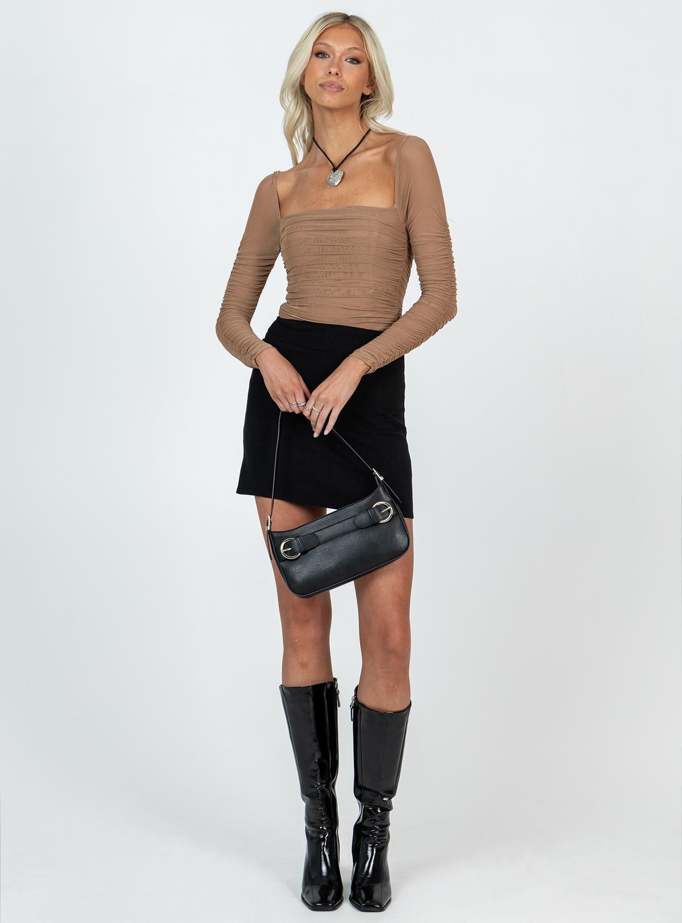 Selby Mini Skirt Black Tall Product Image