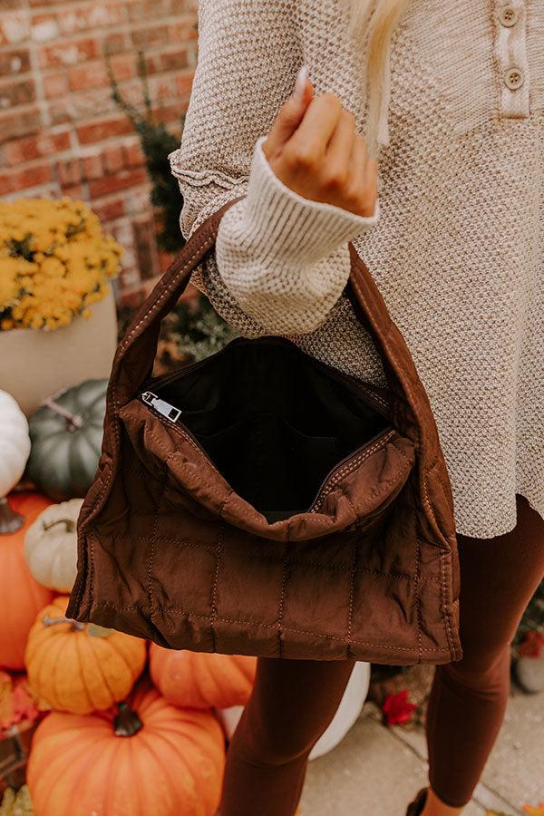 Always In Style Quilted Purse in Brown Product Image