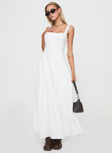 You Can Maxi Dress White Petite Product Image