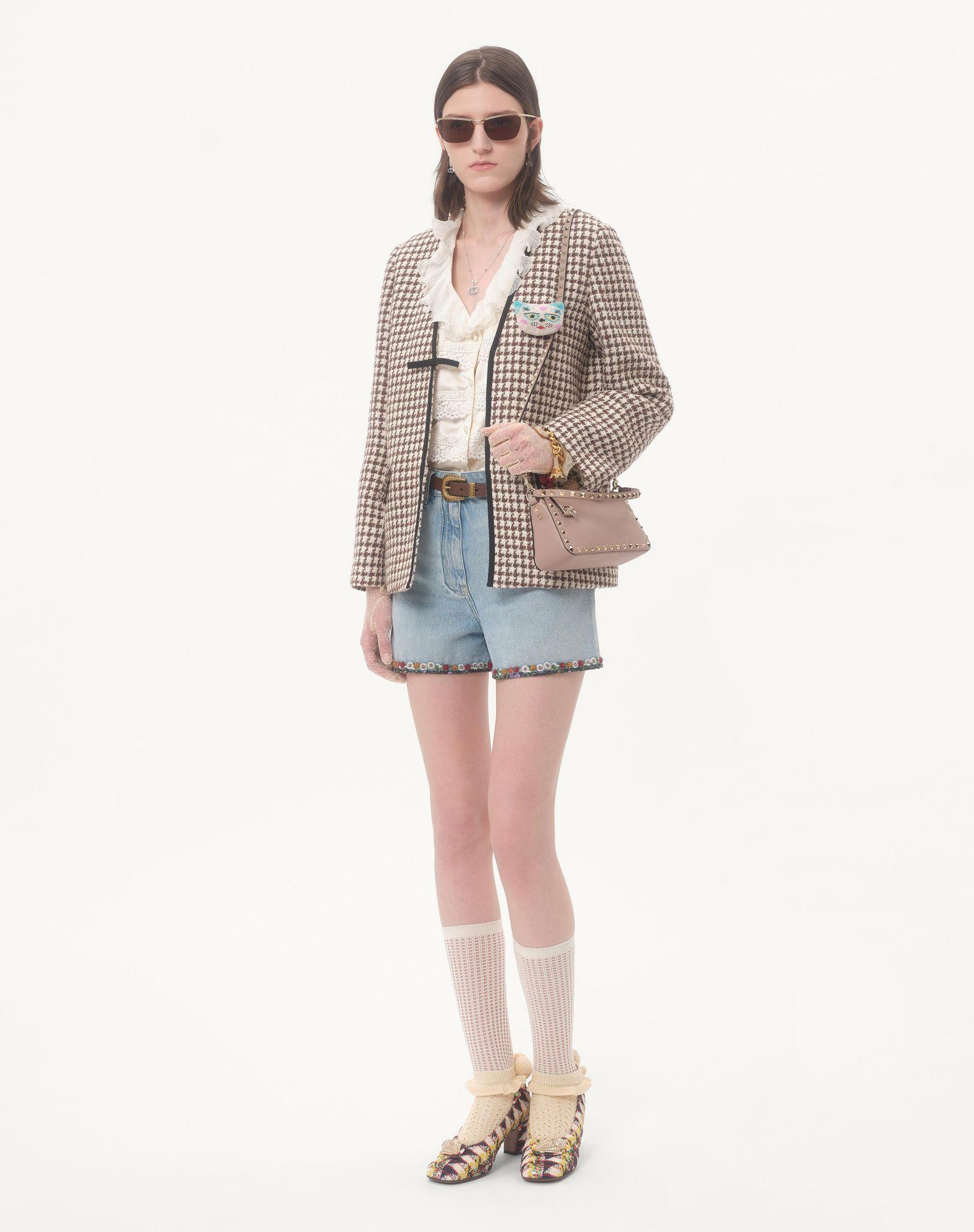 Small Rockstud Grainy Calfskin Crossbody Bag  Product Image