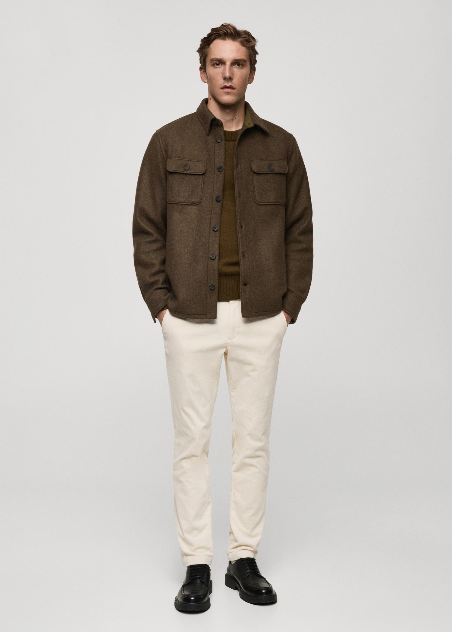 Corduroy slim-fit pants - Men | MANGO USA Product Image