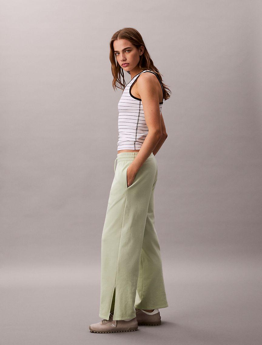 French Terry Wide Leg Sweatpants Product Image