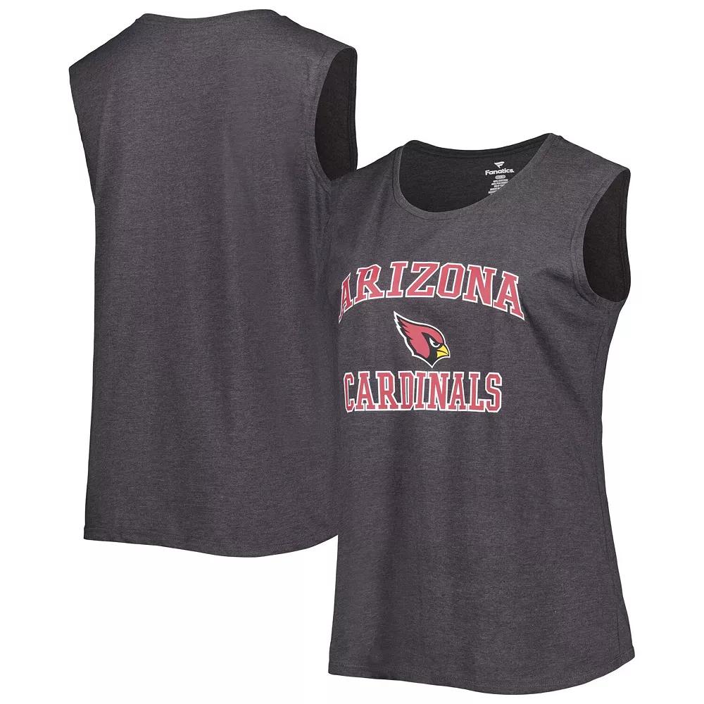 Women's Fanatics Branded Heather Charcoal Arizona Cardinals Plus  Product Image