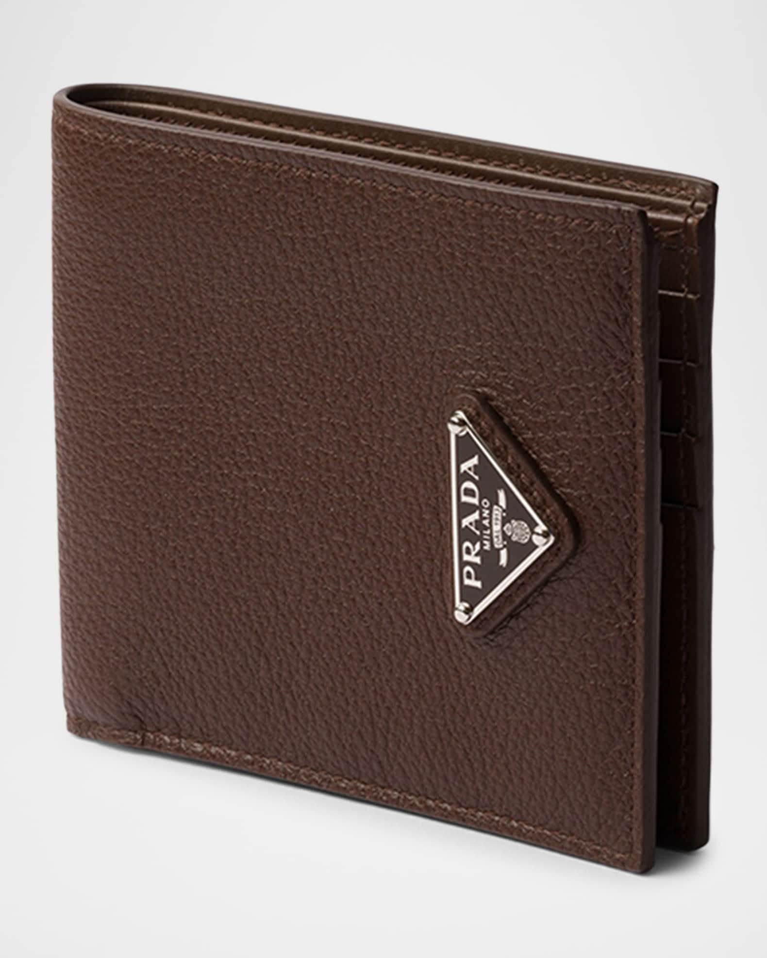 Men's Vitello Daino Triangolo Leather Bifold Wallet Product Image