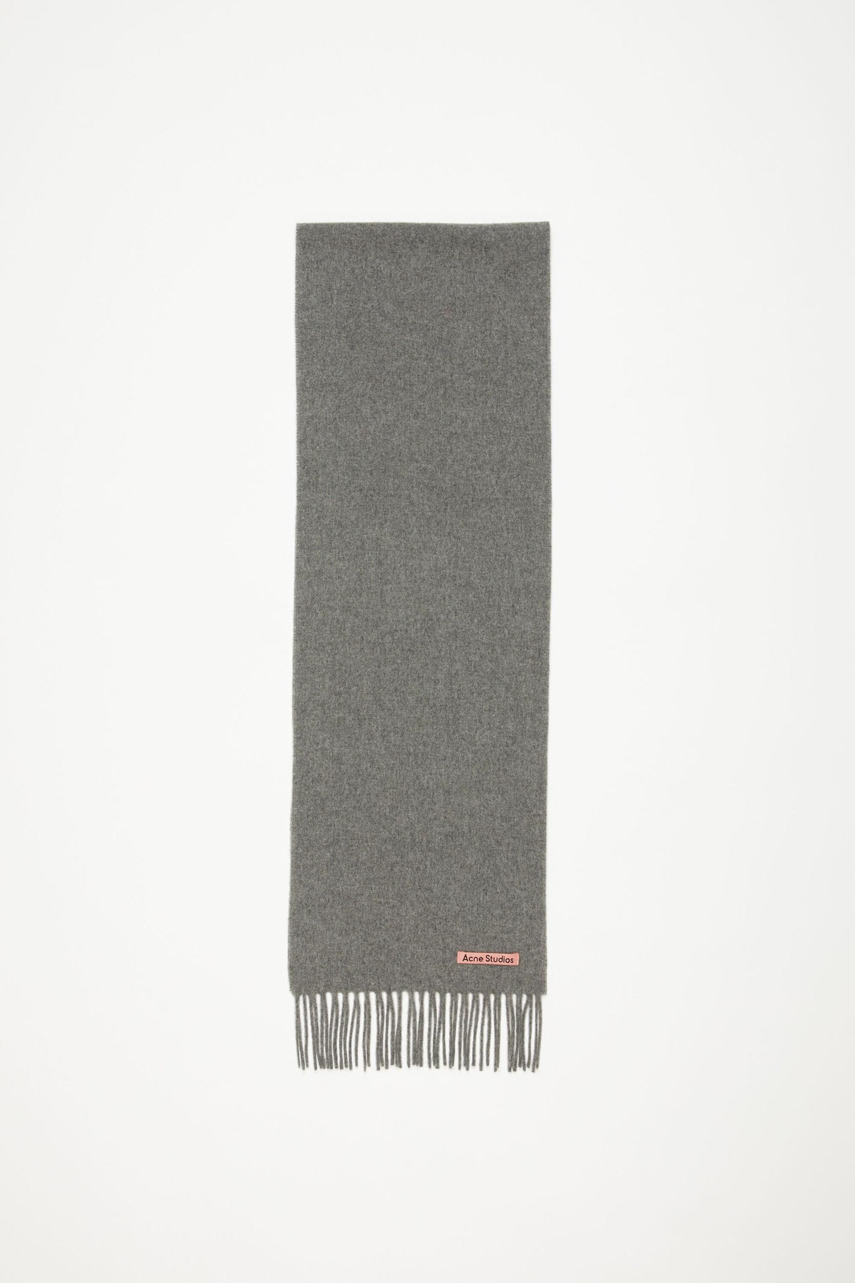 Fringe wool scarf - skinny Product Image