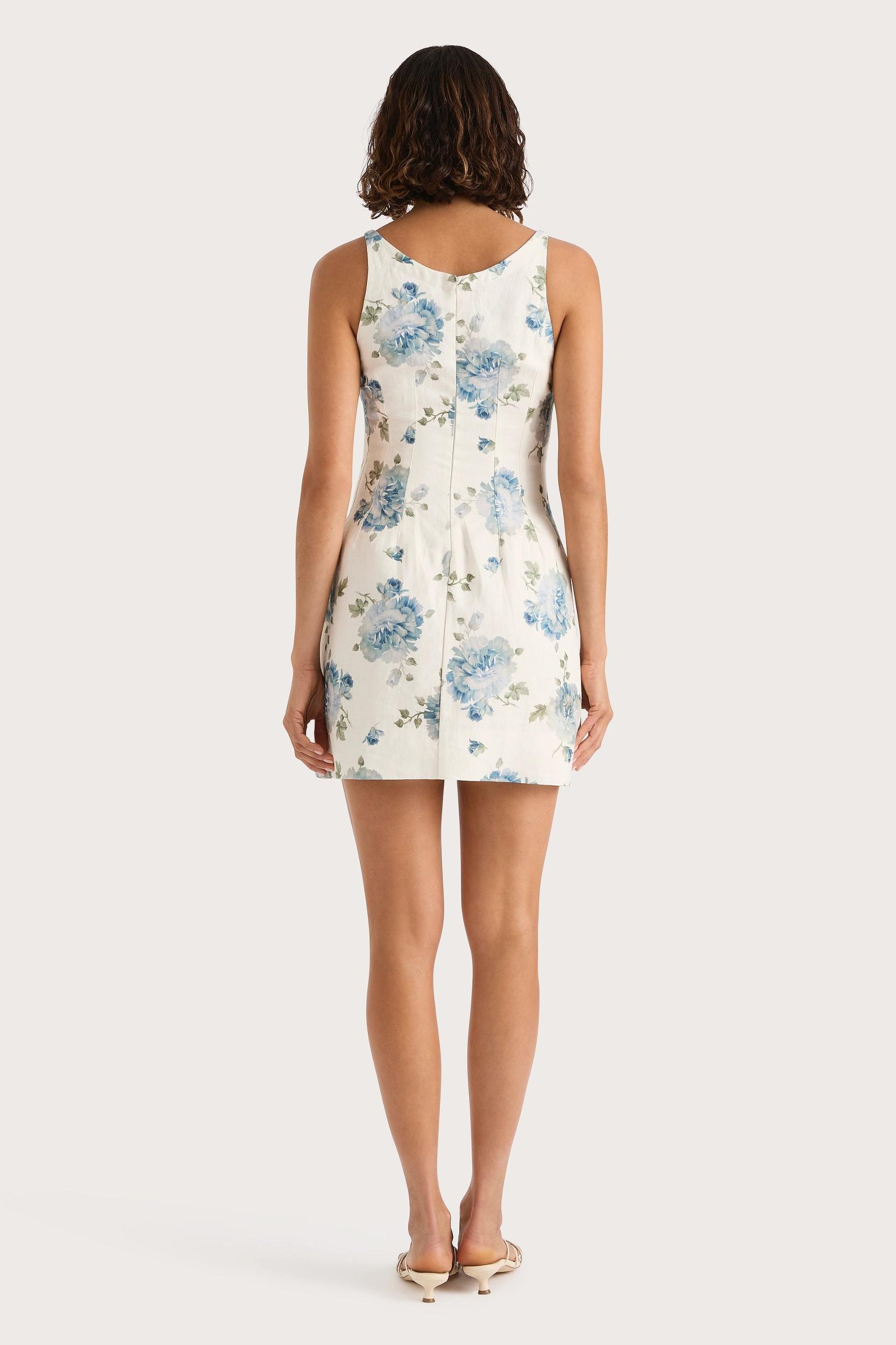 Blair Mini Dress Cecile Floral Pale Blue - Final Sale Product Image