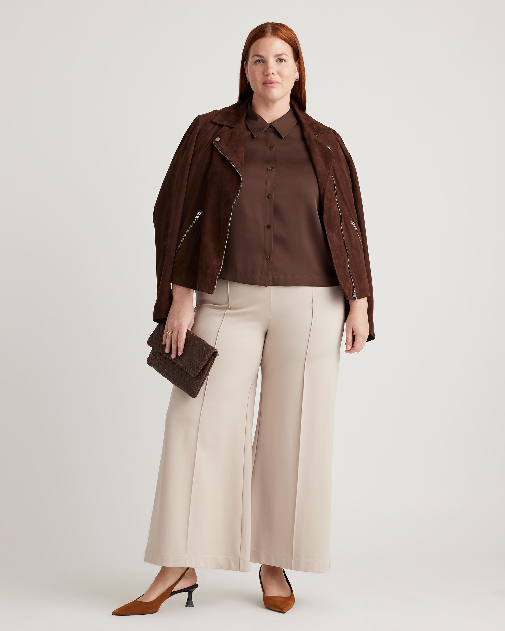 Quince | Women's Washable Stretch Silk Short Sleeve Blouse Product Image