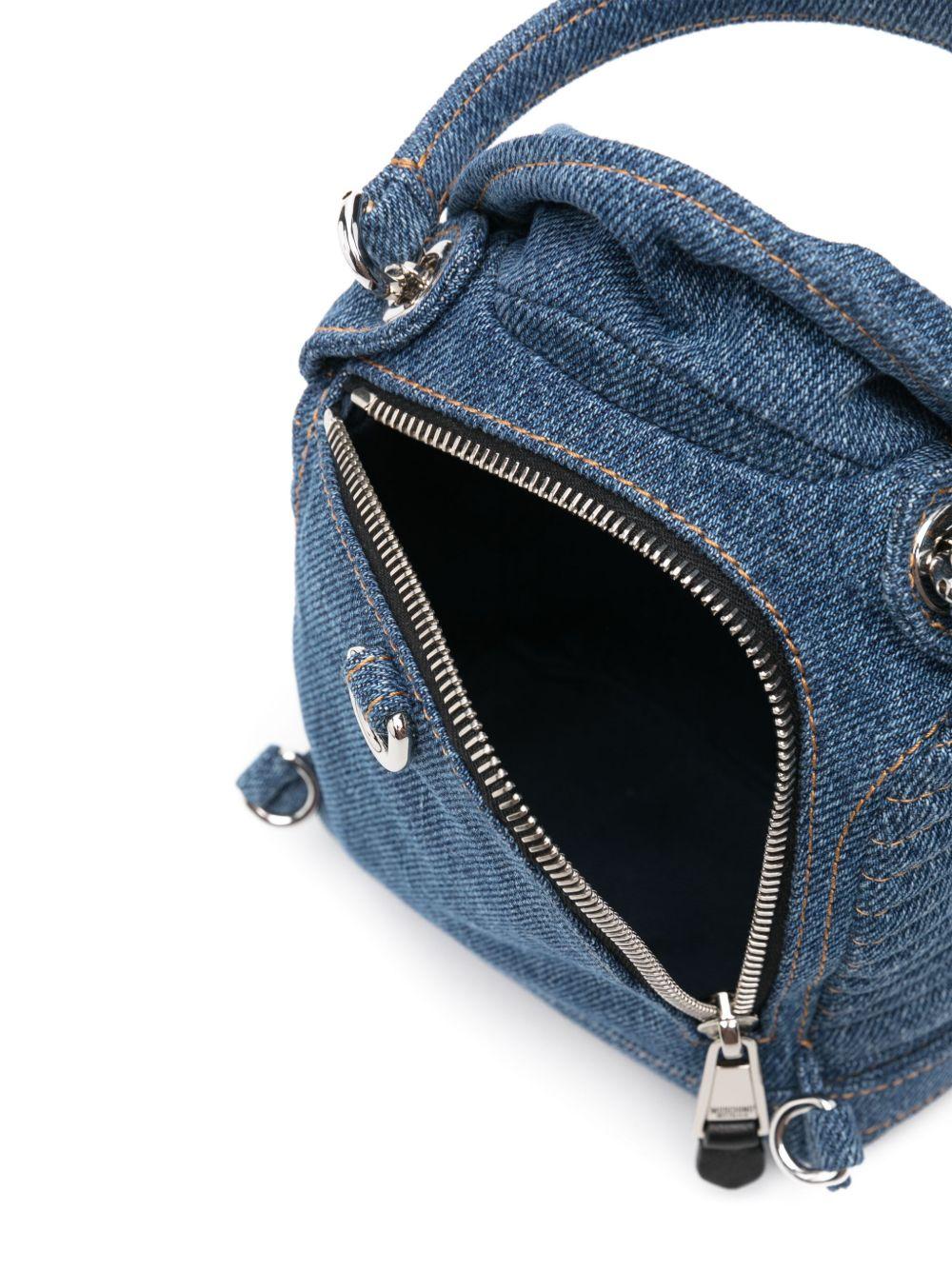 denim biker backpack Product Image