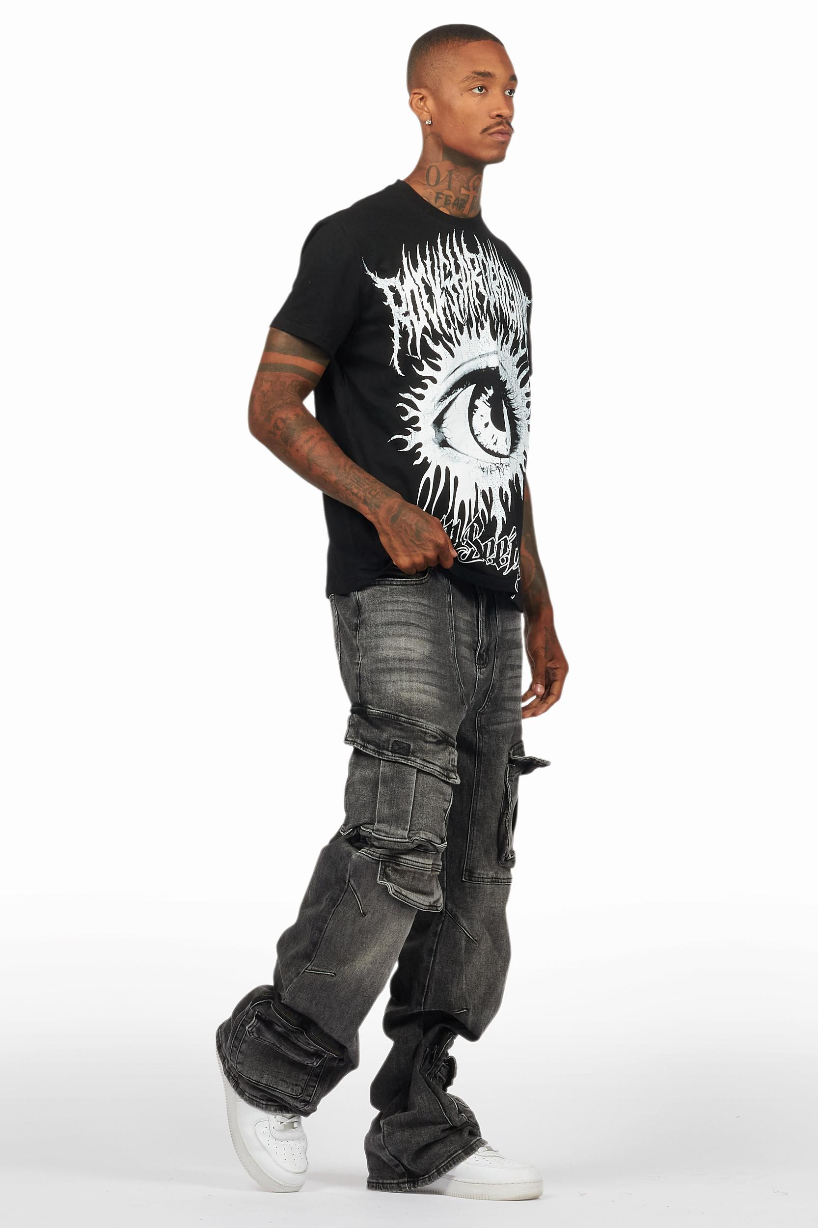 Velo Black Baggy Fit Jean Male Product Image
