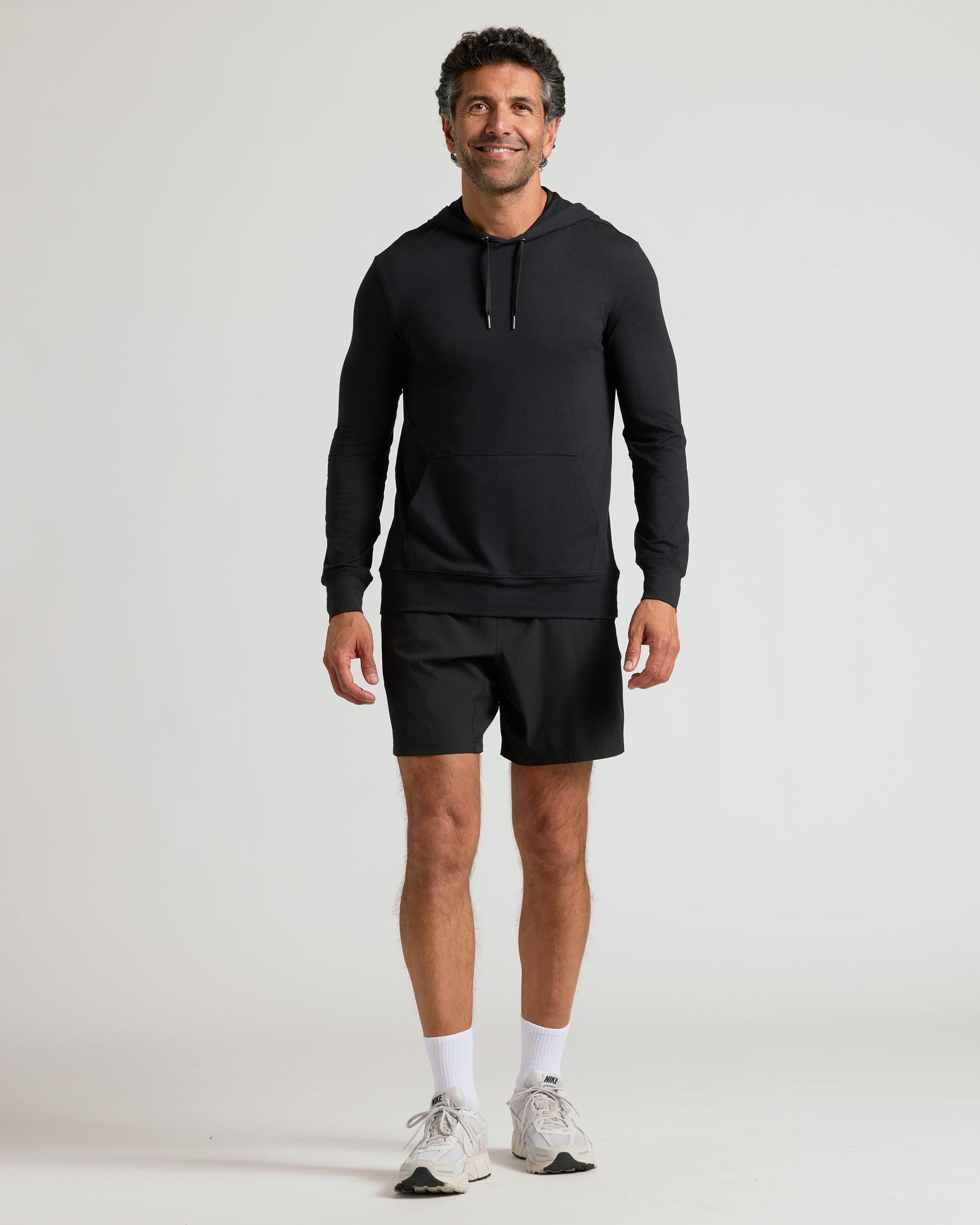 Black Active Comfort Pullover Hoodie Product Image